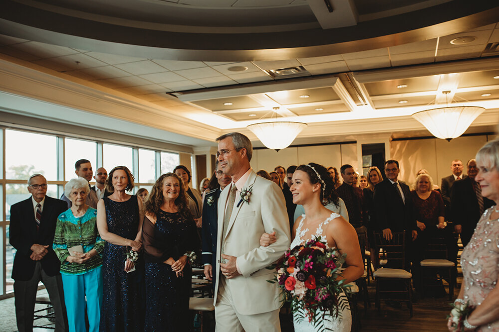 bride walking down the aisle 