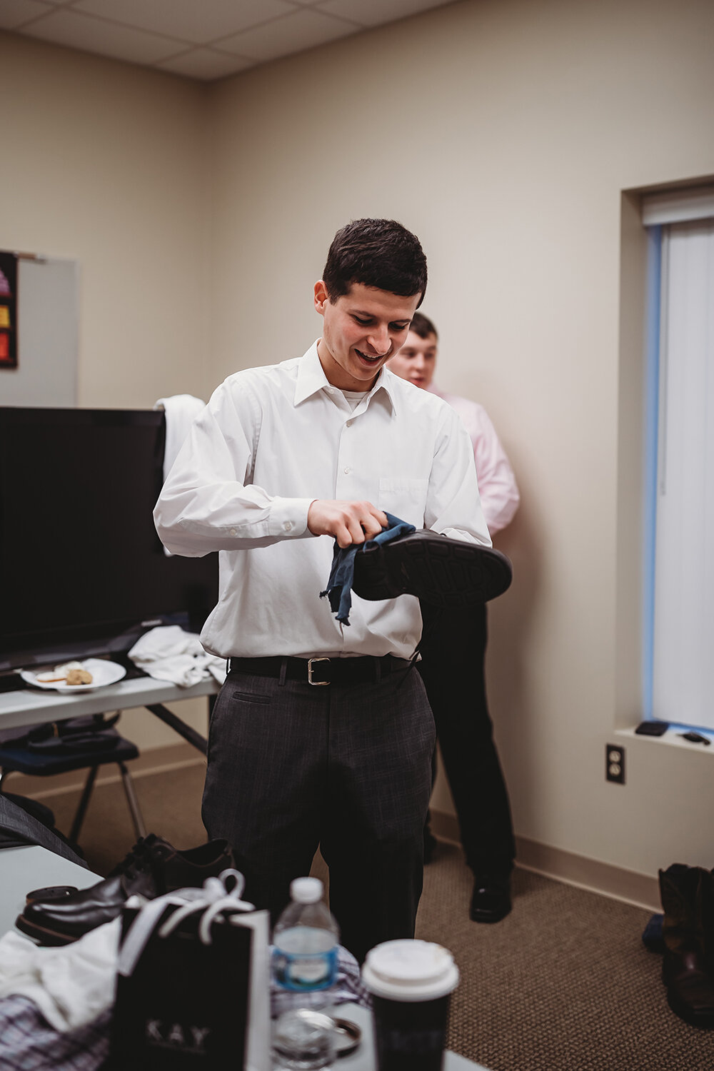 groom getting ready 