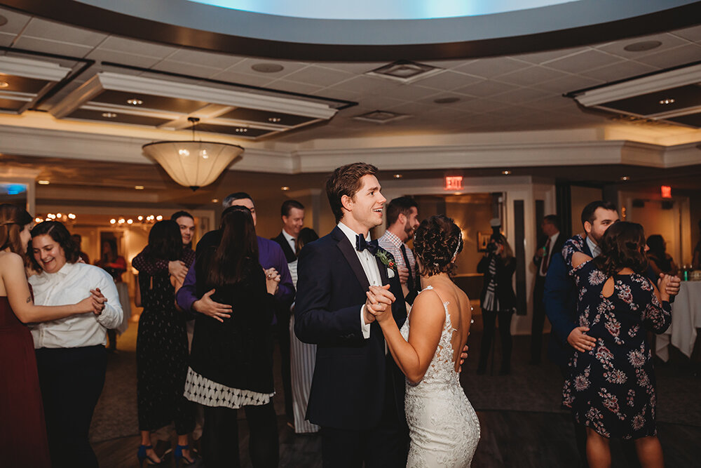 dancing at wedding reception 