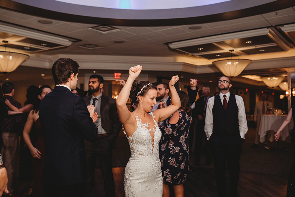 dancing at wedding reception 