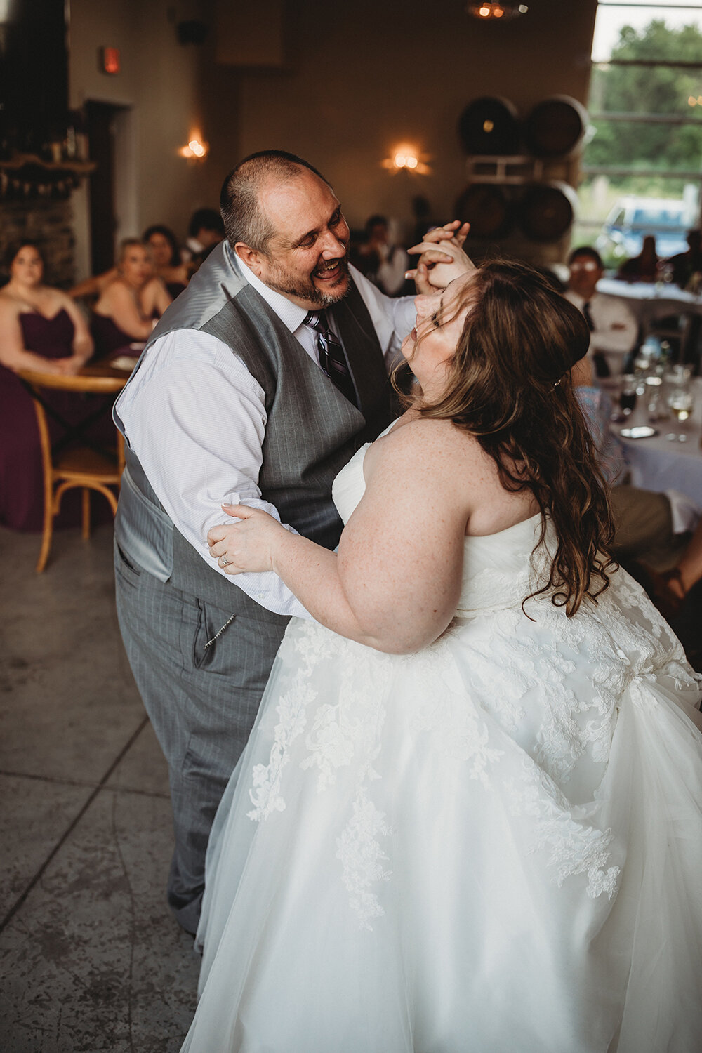 bride and groom first dance