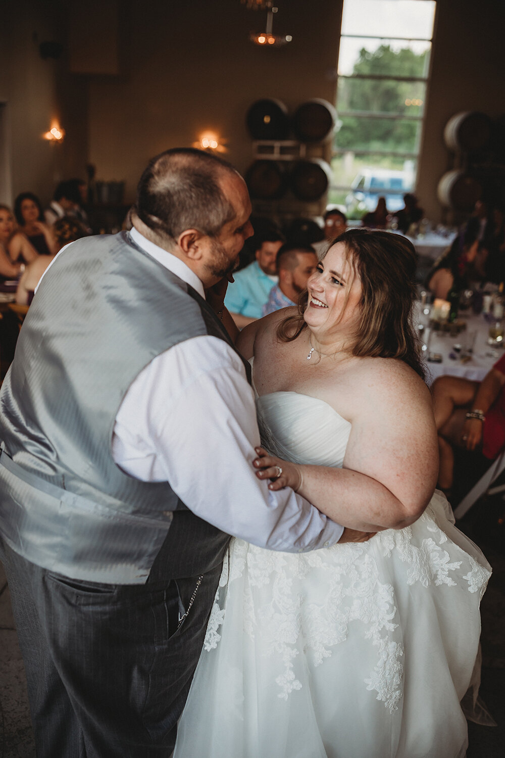 bride and groom first dance