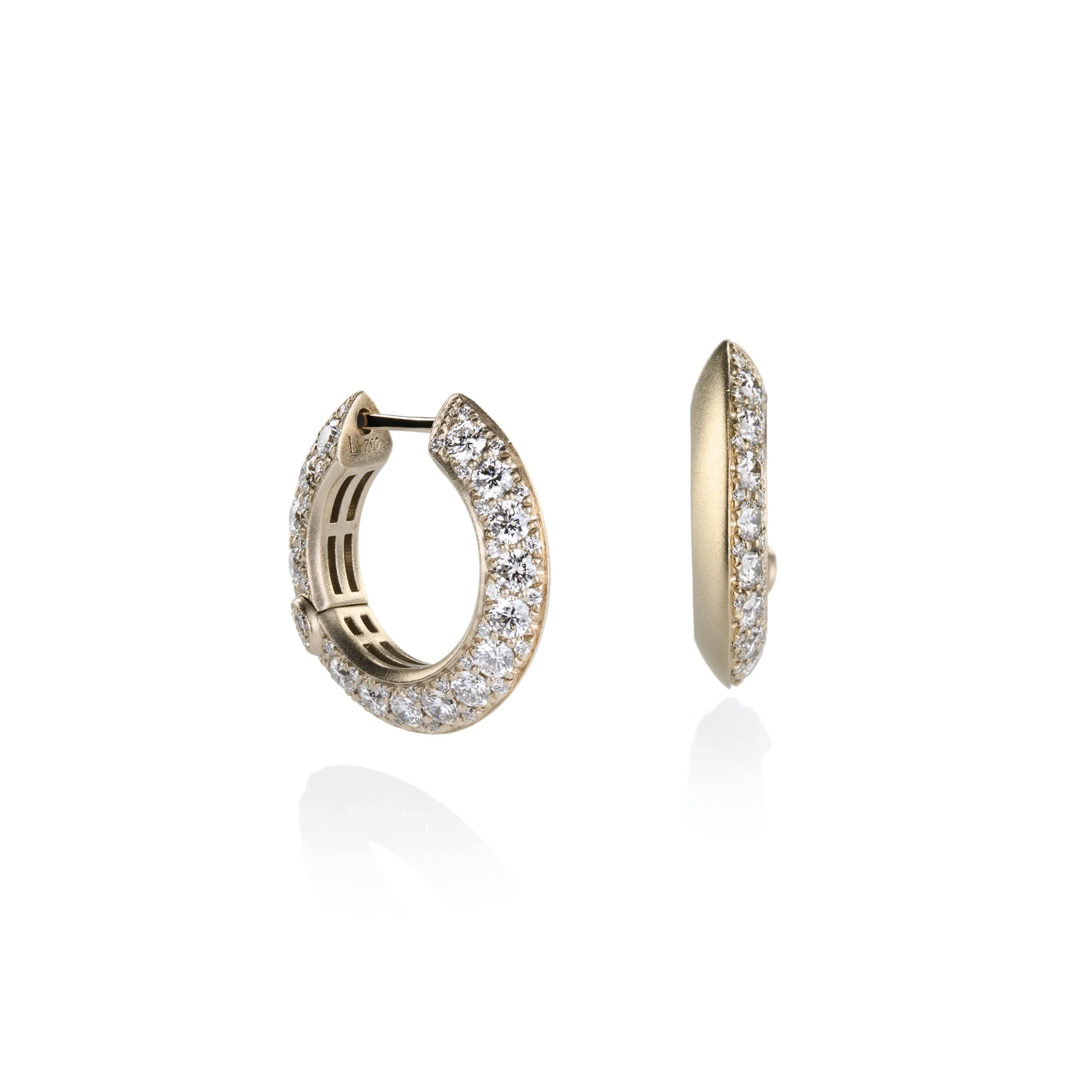 Knife Edge Diamond Earrings