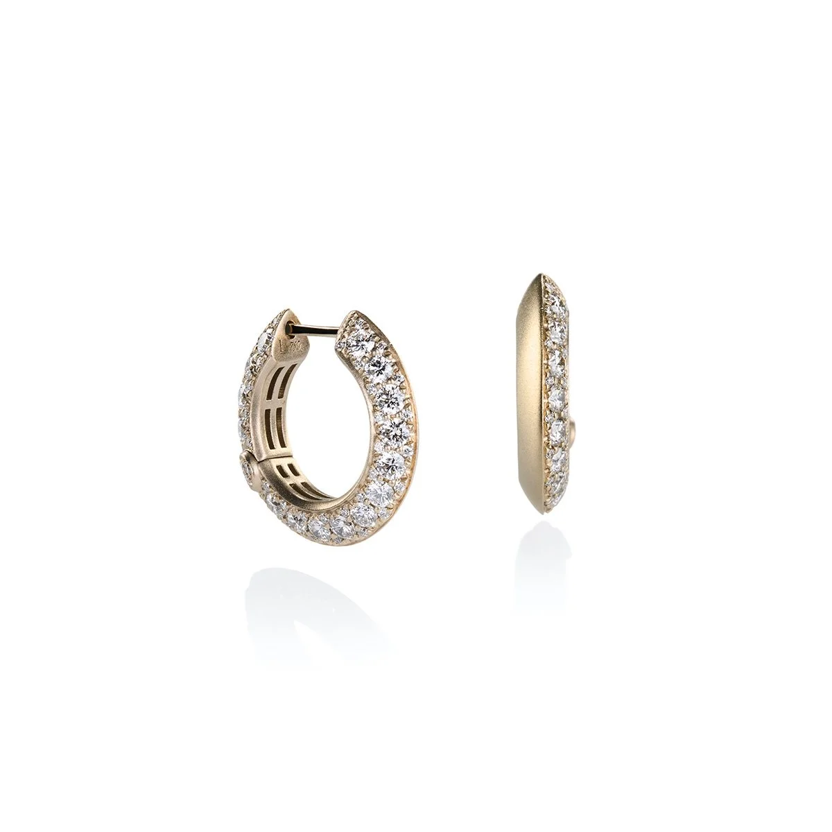 Knife Edge Diamond Earrings