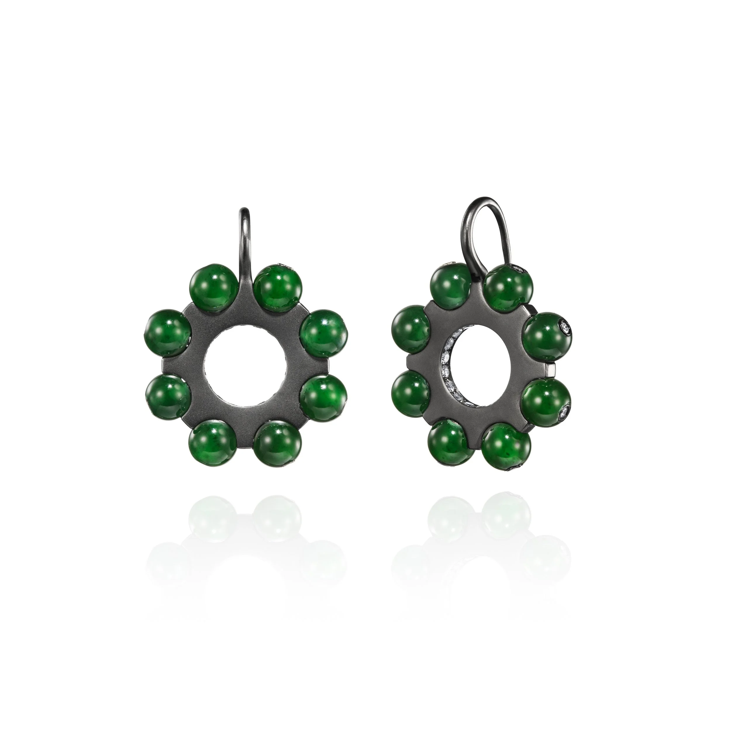 Jadeite Bead Earrings