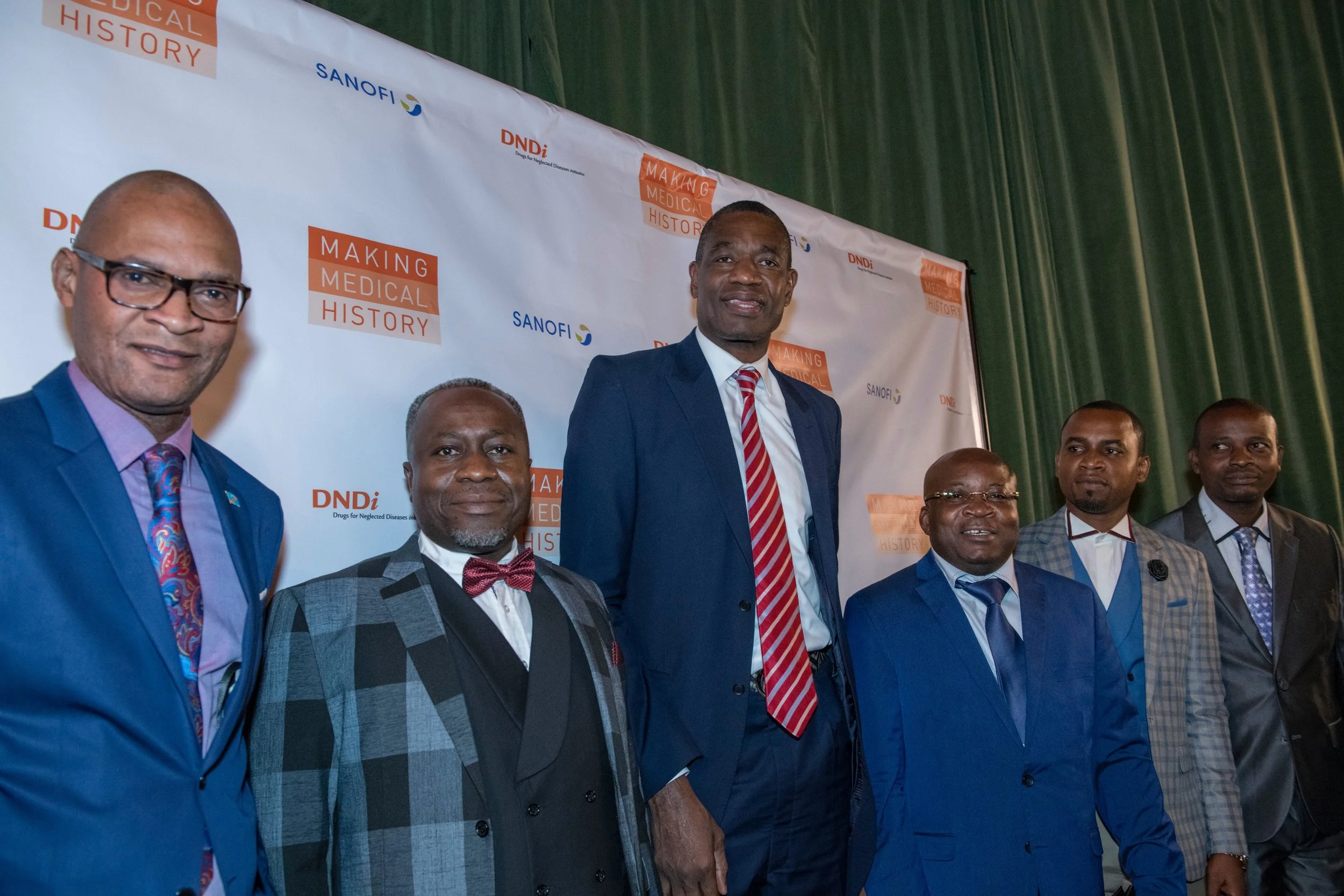David Tshibangu Tshishiku, Dr. Wilfried Mutombo, Chirac Bulanga Milemba, Digas Ngolo and Florent Mbo