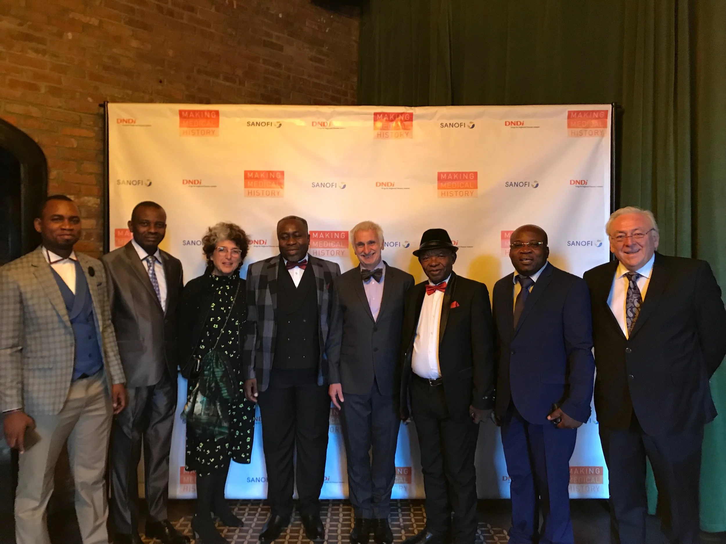 Digas Ngolo, Florent Mbo, Dr. Nathalie Strub-Wurgaft, Dr. Wilfried Mutombo, Dr. Bernard Pécoul, Dr. Victor Kande, Chirac Bulanga Milemba and Antoine Tarral