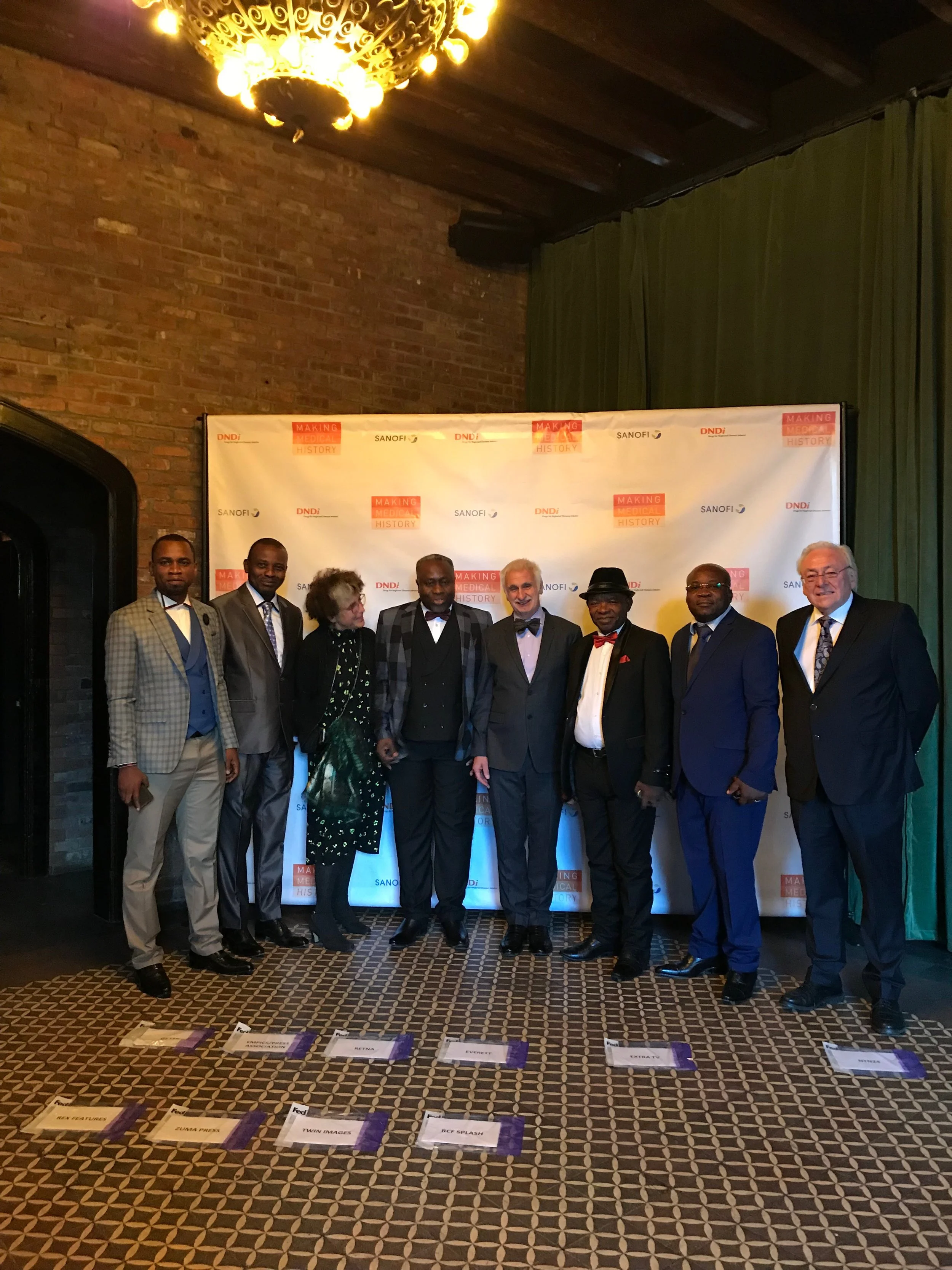 Digas Ngolo, Florent Mbo, Dr. Nathalie Strub-Wurgaft, Dr. Wilfried Mutombo, Dr. Bernard Pécoul, Dr. Victor Kande, Chirac Bulanga Milemba and Antoine Tarral