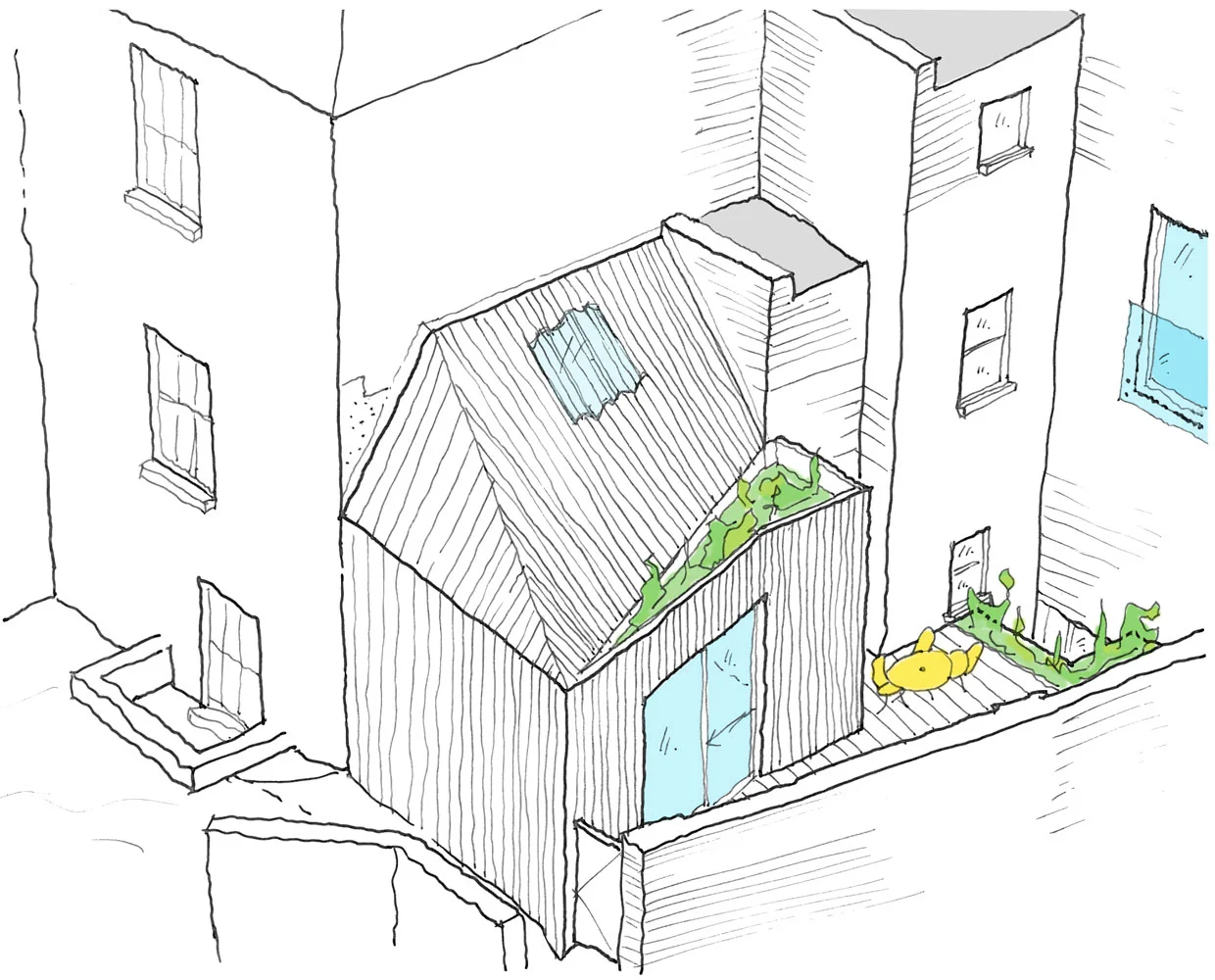 Concept perspective sketch