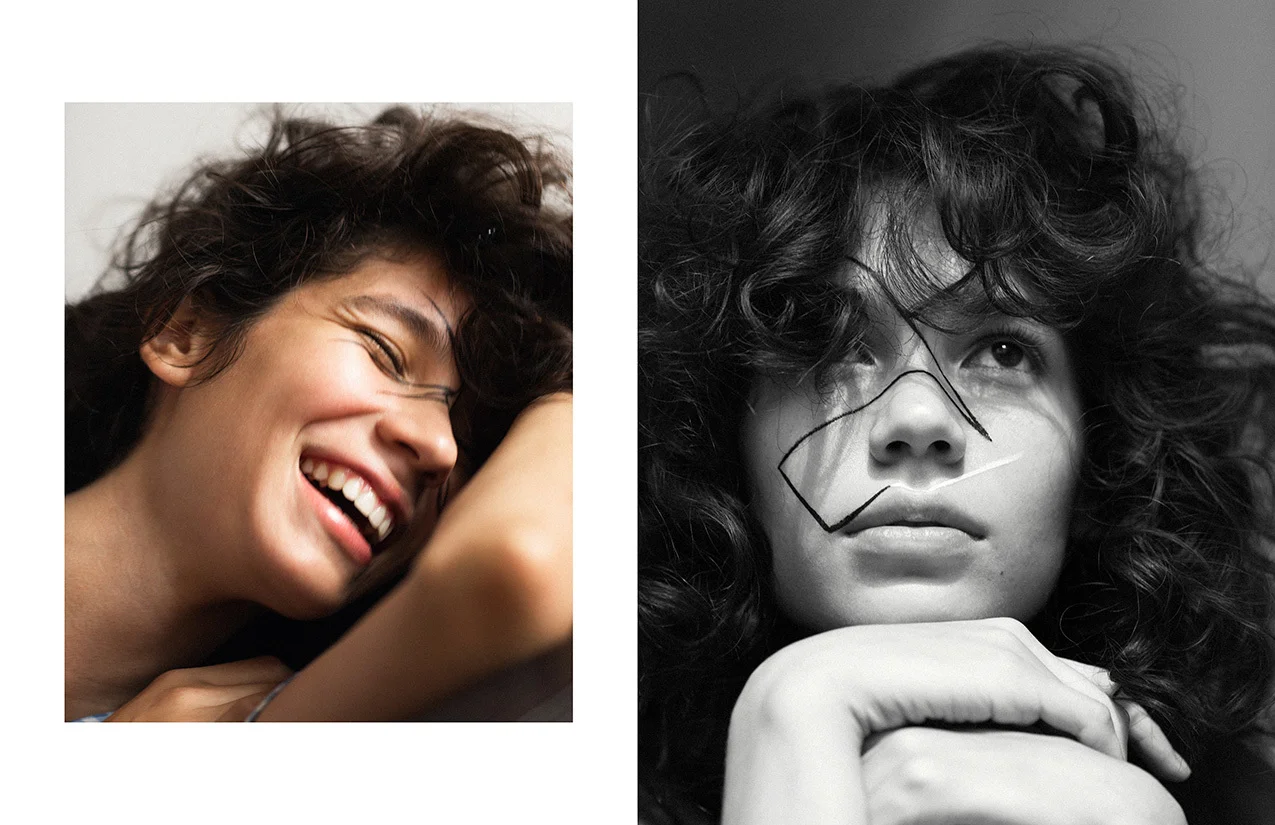 This PIBE online exclusive has been produced by: Photography / Keiichiro Nakajima Make up / Toru Sakanishi @Joe Management Hair / Kiyonori Sudo Model / Ines Lopez @Muse Management