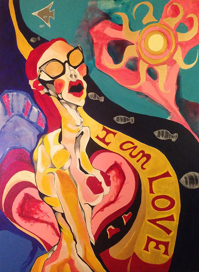 'A story about the ecstasy of love’ (2017), Painting by Punk with Paints