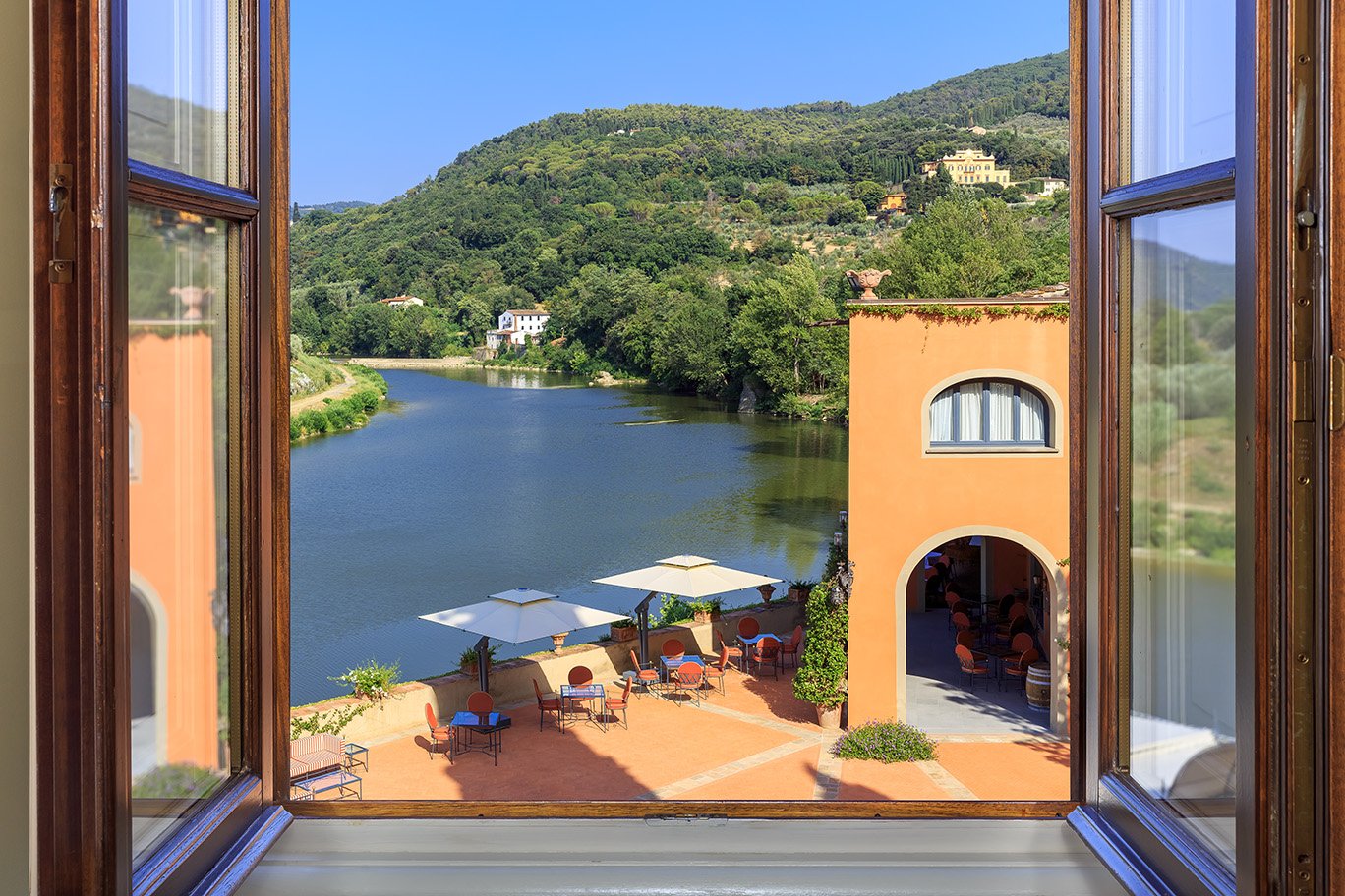 PIBE Magazine Travel Window view on Arno and terrace from the Noble Villa.jpg