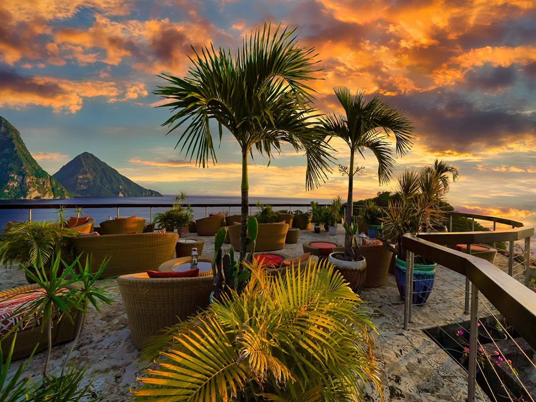 Jade Mountain Sunset on Terrace PIBE Magazine.jpg