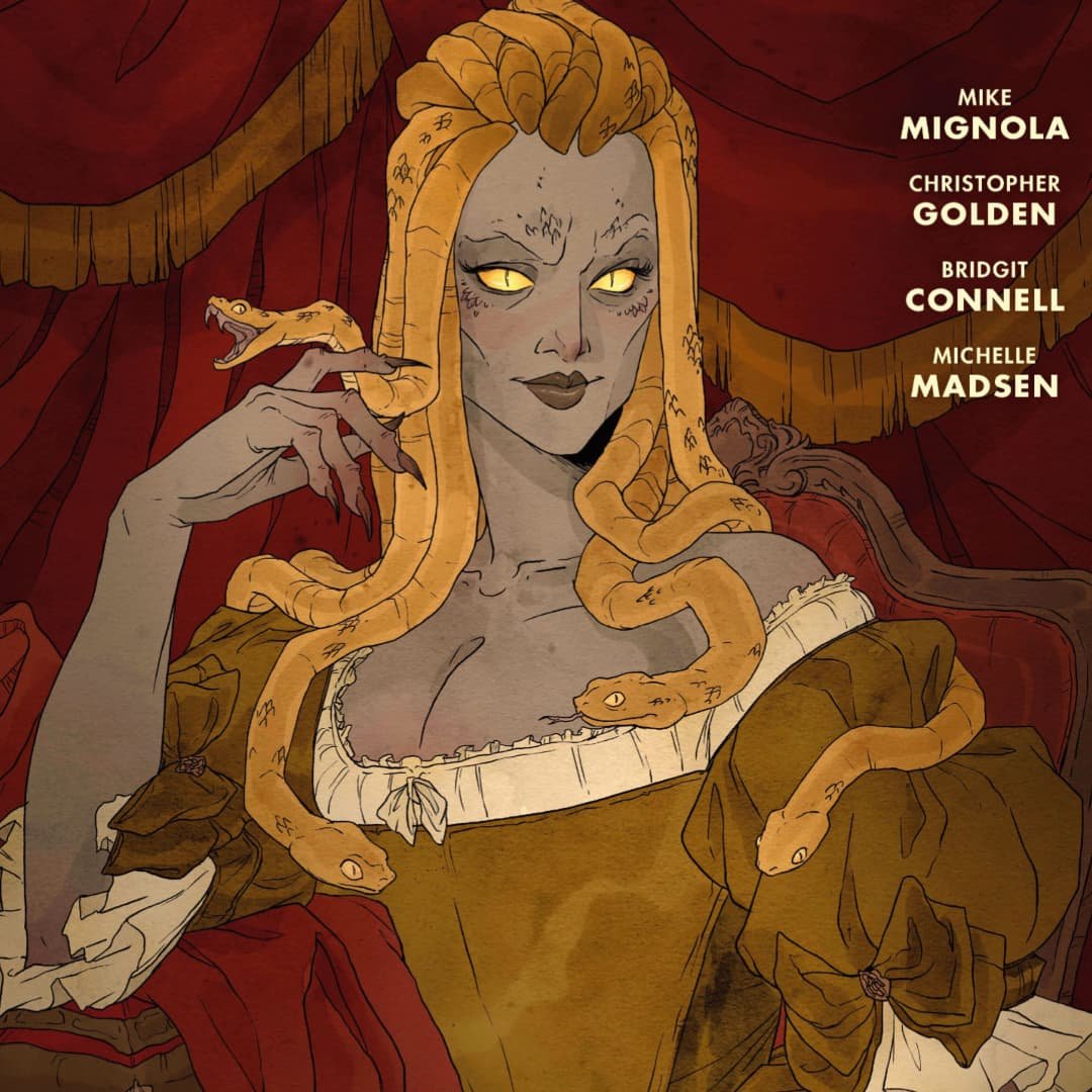 This shiny news slithered into my feed this morning - our new Lady Baltimore book has just been announced!! I have been so stoked about this one since I handed in the inks, it's one of my favorite scripts I've ever read, and favorite stories I've eve