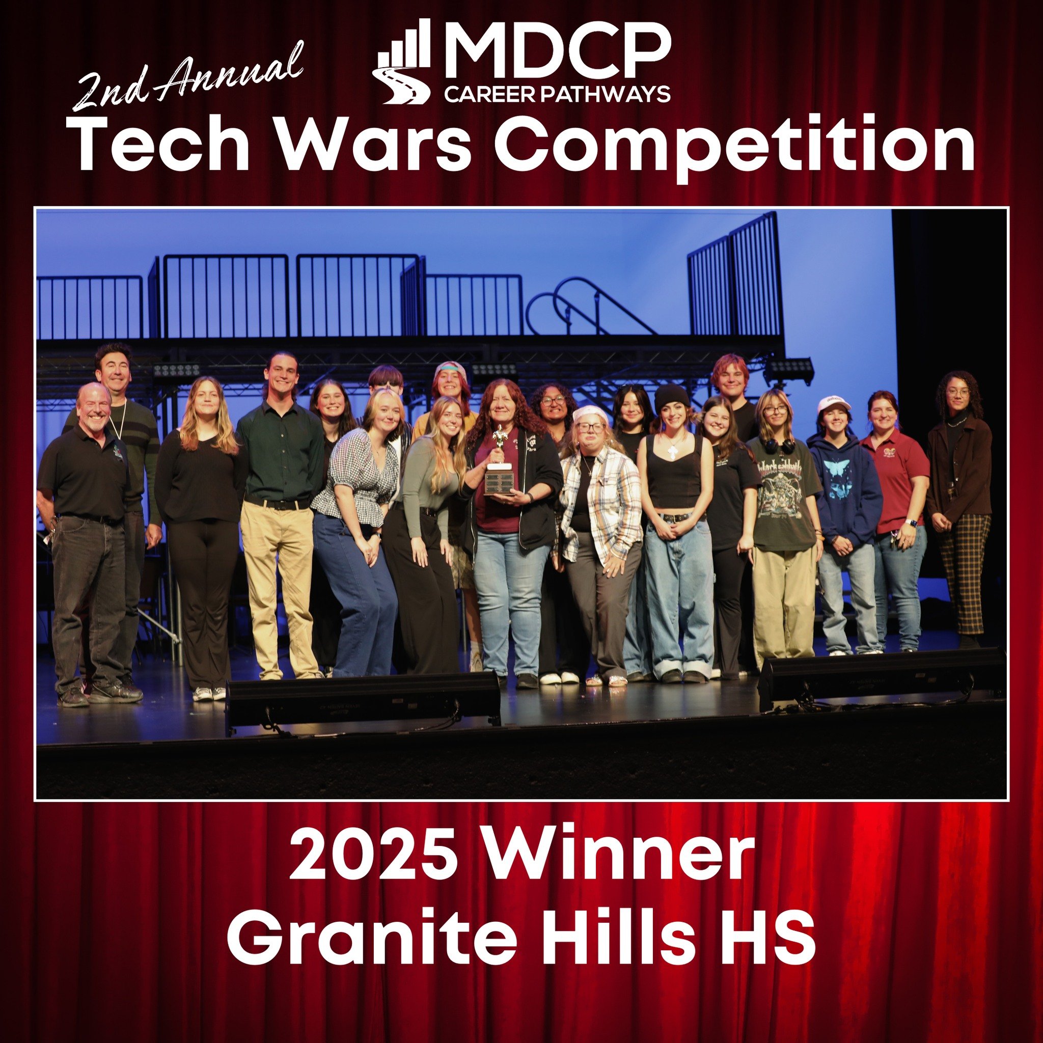 Students from the performing arts programs at Granite Hills HS and Victor Valley HS wowed us with their talent at the 2nd Annual Tech Wars Competition!
These young artists took on the challenge of designing all the visual and technical elements for