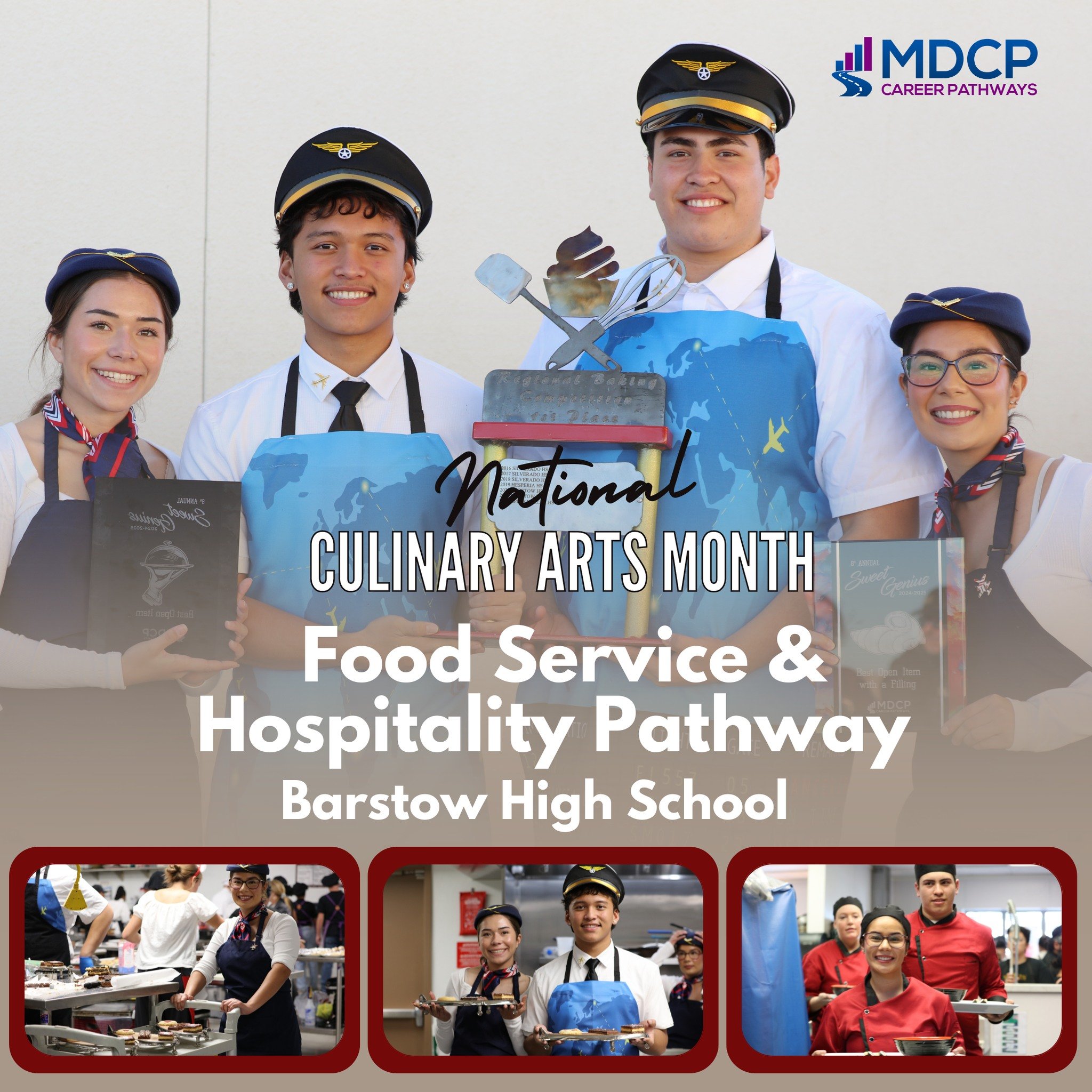 Today we’re spotlighting Barstow High School’s Culinary Program!
Students gain real-world skills that prepare them for success in the food service industry, including:
β
Food Safety & Sanitation
β
Nutrition
β
Food Preparation Techn