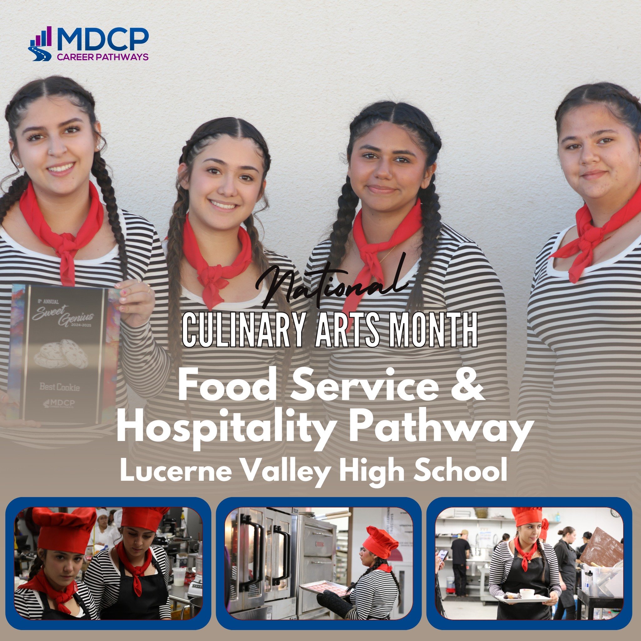 Today we’re highlighting Lucerne Valley High School’s Culinary Program! Students gain hands-on experience in a newly updated kitchen with modern equipment, while building essential skills in food safety & sanitation, customer service,