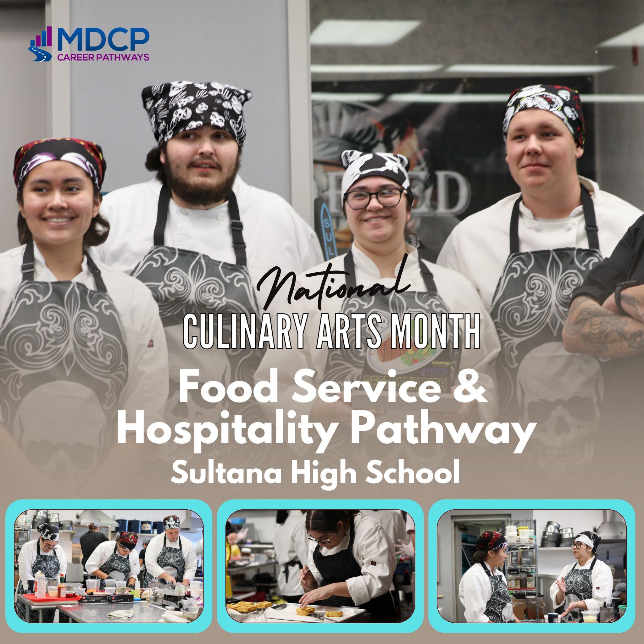 Today we’re highlighting Sultana High School’s Culinary Arts Program!
Students gain hands-on experience in a professional-style kitchen while learning essential skills in food preparation, safety & sanitation, and customer service. Fr