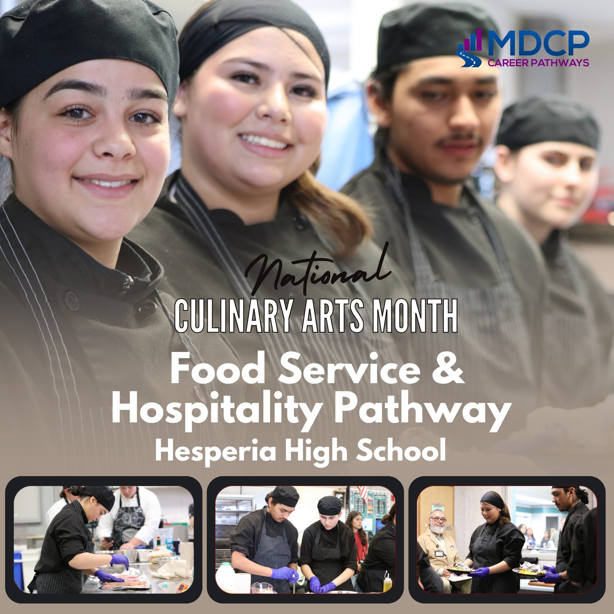 Today we’re highlighting Hesperia High School’s Culinary Arts Program!
From mastering the basics to creating gourmet dishes, students are gaining invaluable skills and a taste of the professional culinary world.
#CulinaryArtsMonth #CTE #H