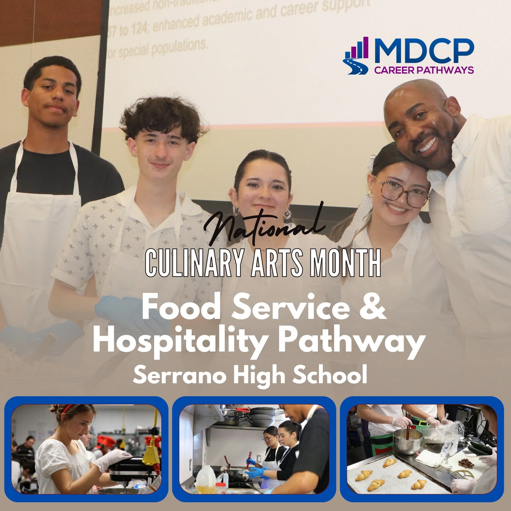 Today we’re shining a spotlight on Serrano High School’s Culinary Arts Program! Students gain hands-on experience in a professional kitchen environment, learning everything from fundamental cooking techniques to advanced meal preparation.