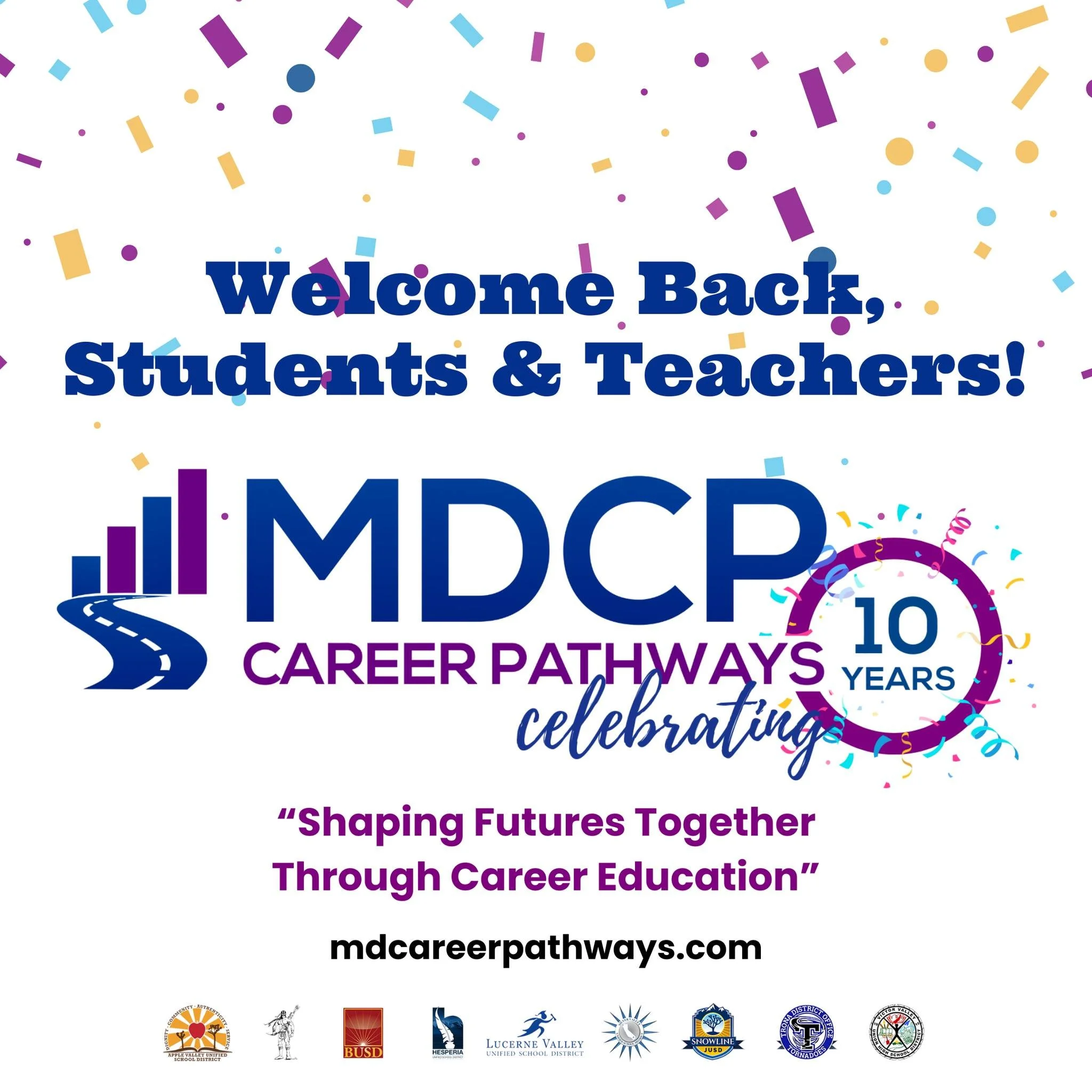 MDCP is celebrating 10 incredible years of CTE excellence!
For a decade, 9 school districts have come together to empower students through hands-on learning, career exploration, and real-world experiences.
This milestone is possible because of YOU!