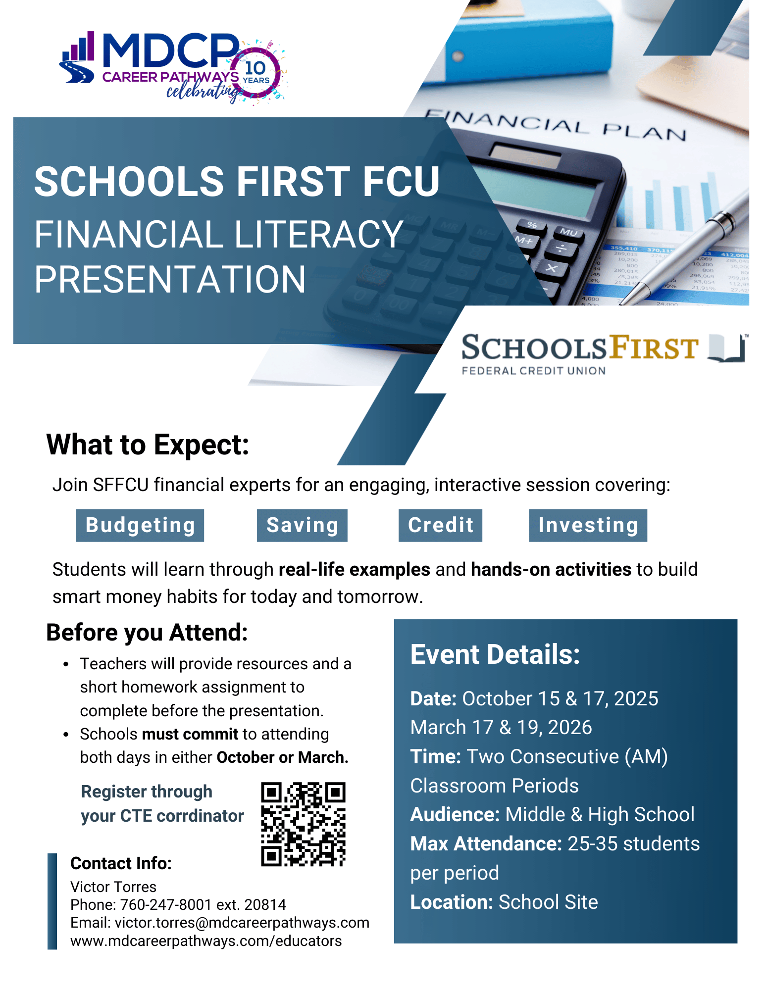 Financial Literacy Presentation: Schools First Federal Credit Union