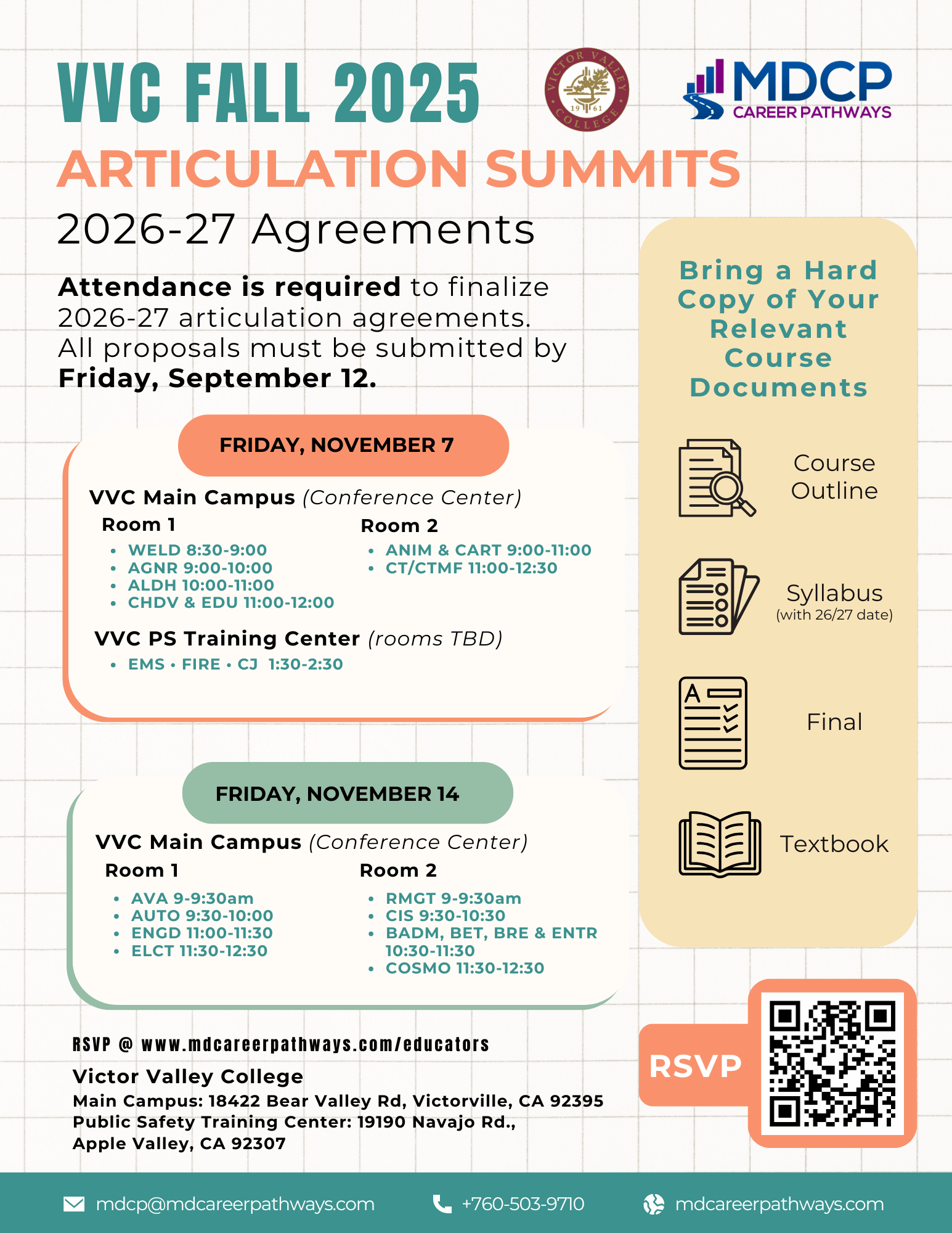 Fall 2025 VVC Articulation Summits Day 2