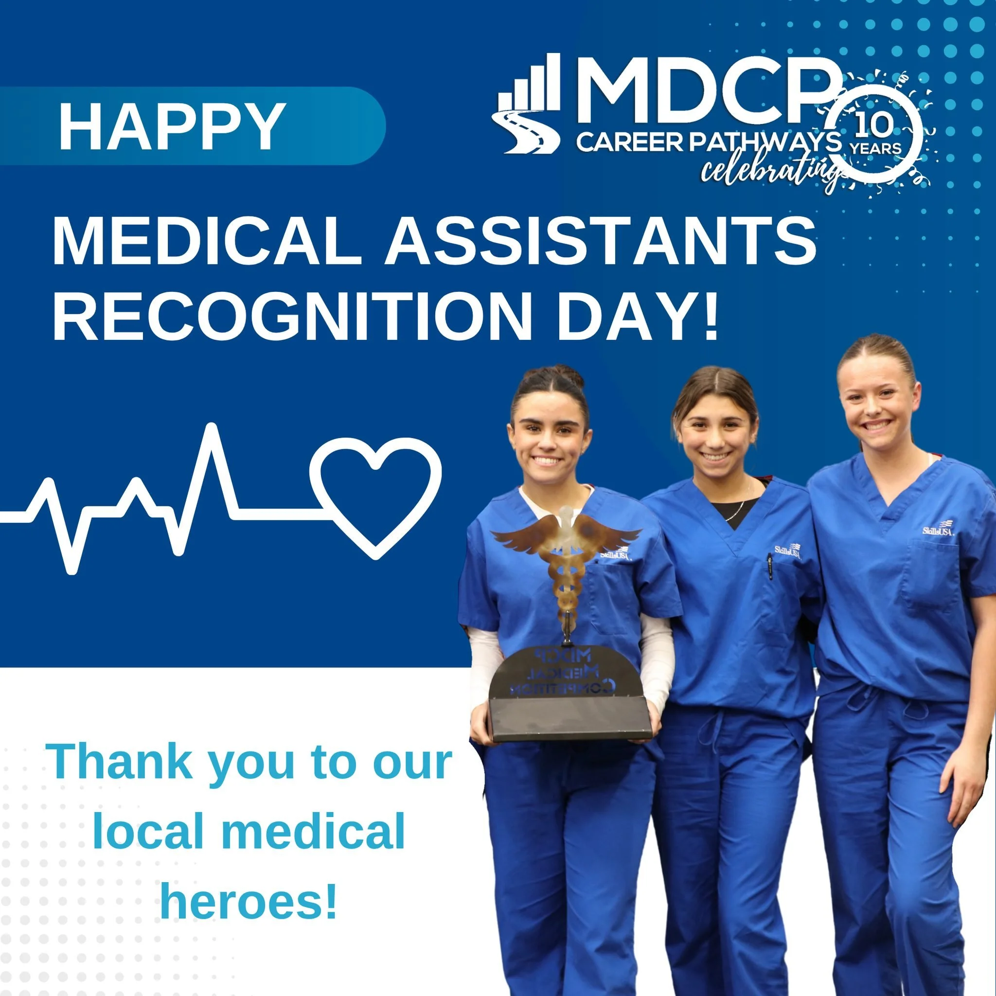 #MARDay is here, and we're celebrating the vital role medical assistants play in healthcare! MDCP proudly recognizes the Medical Assisting programs across our school districts, where students gain the skills to support physicians and healthcare profe