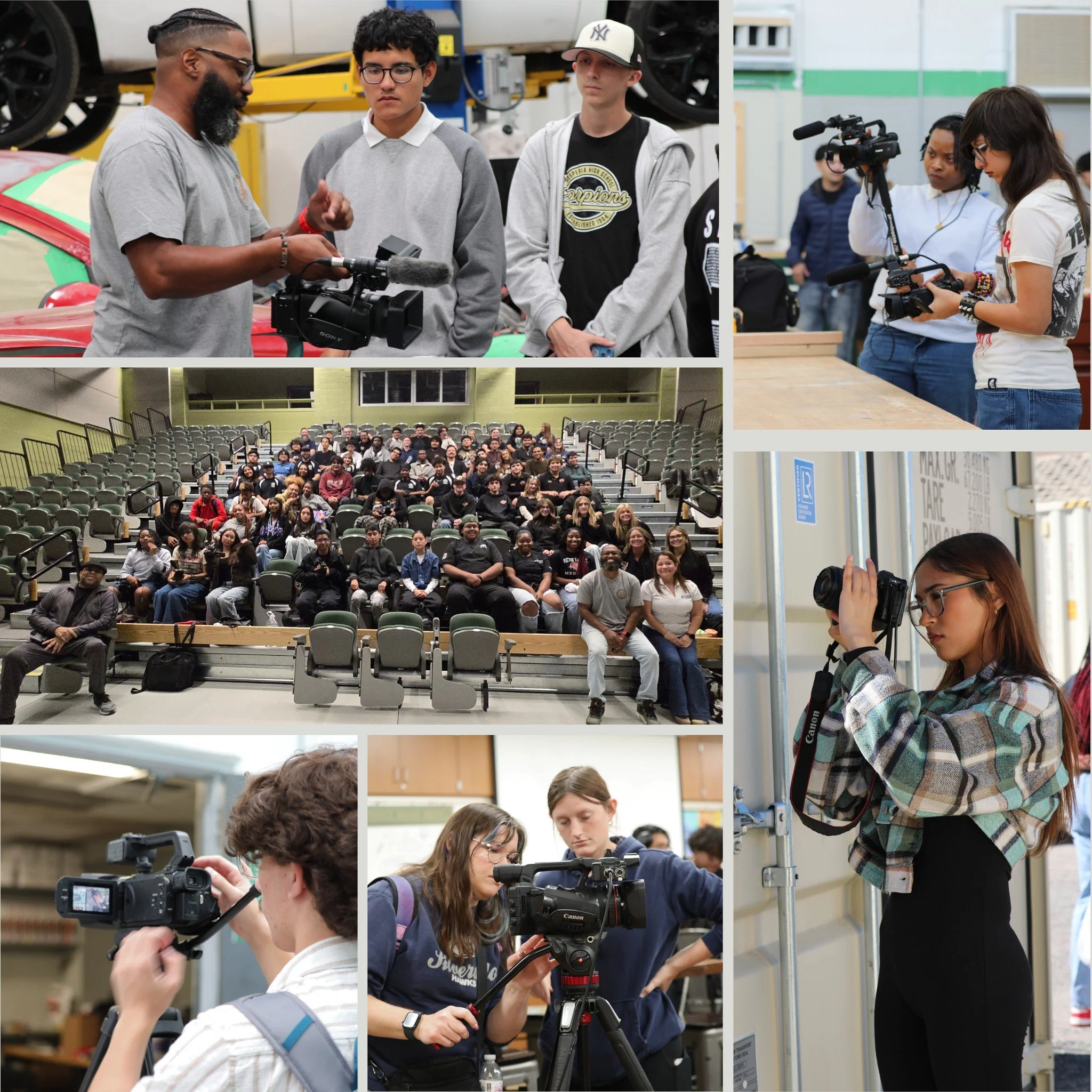 Day 2 of the Video Workshop: Capture the Moment was a blast! Students from Apple Valley, Granite Hills, Hesperia, Adelanto, Victor Valley, and Silverado High Schools got hands-on training with industry professional Preston Brown.
From filmmaking and 