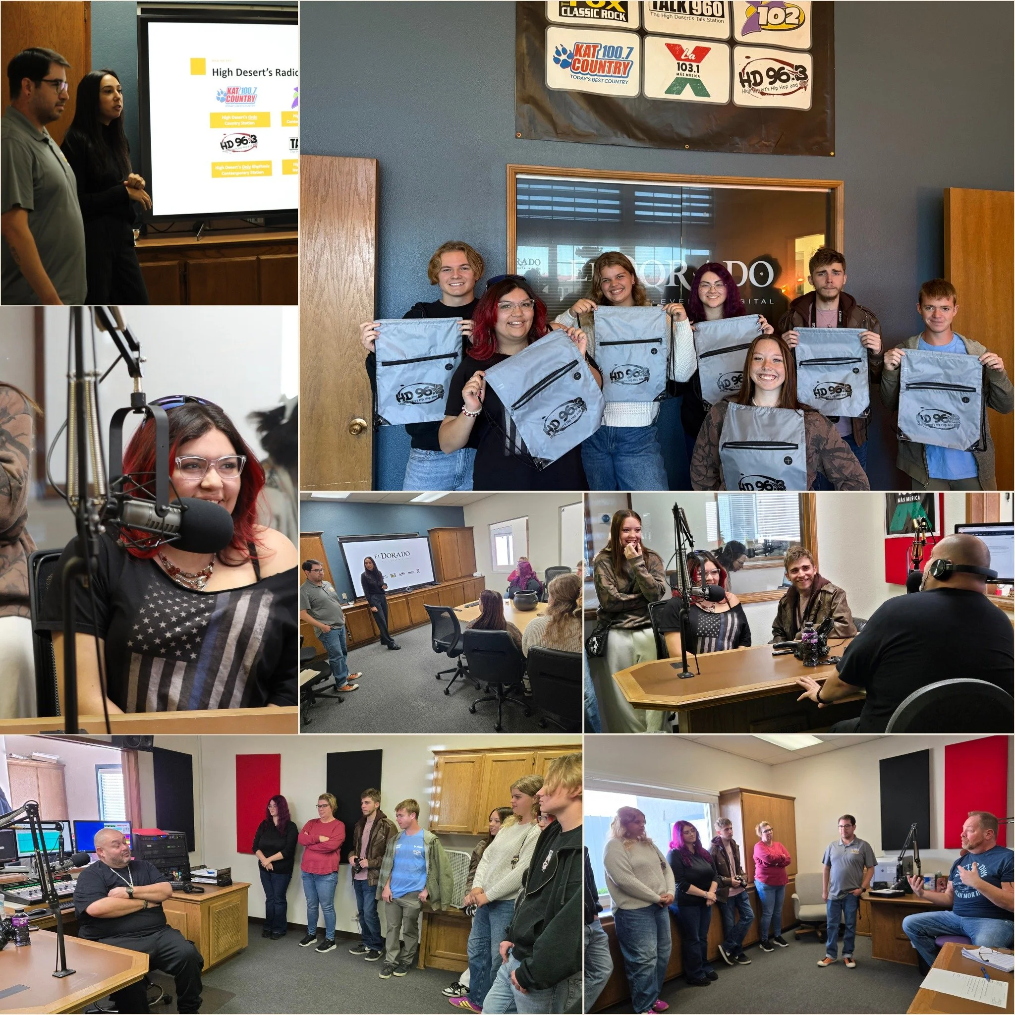 Today, students from Serrano High School&rsquo;s Film Academy got an inside look at the El Dorado Broadcasters studio! They learned how radio stations operate across the High Desert, met the marketing and events team, and even spent time with real ra
