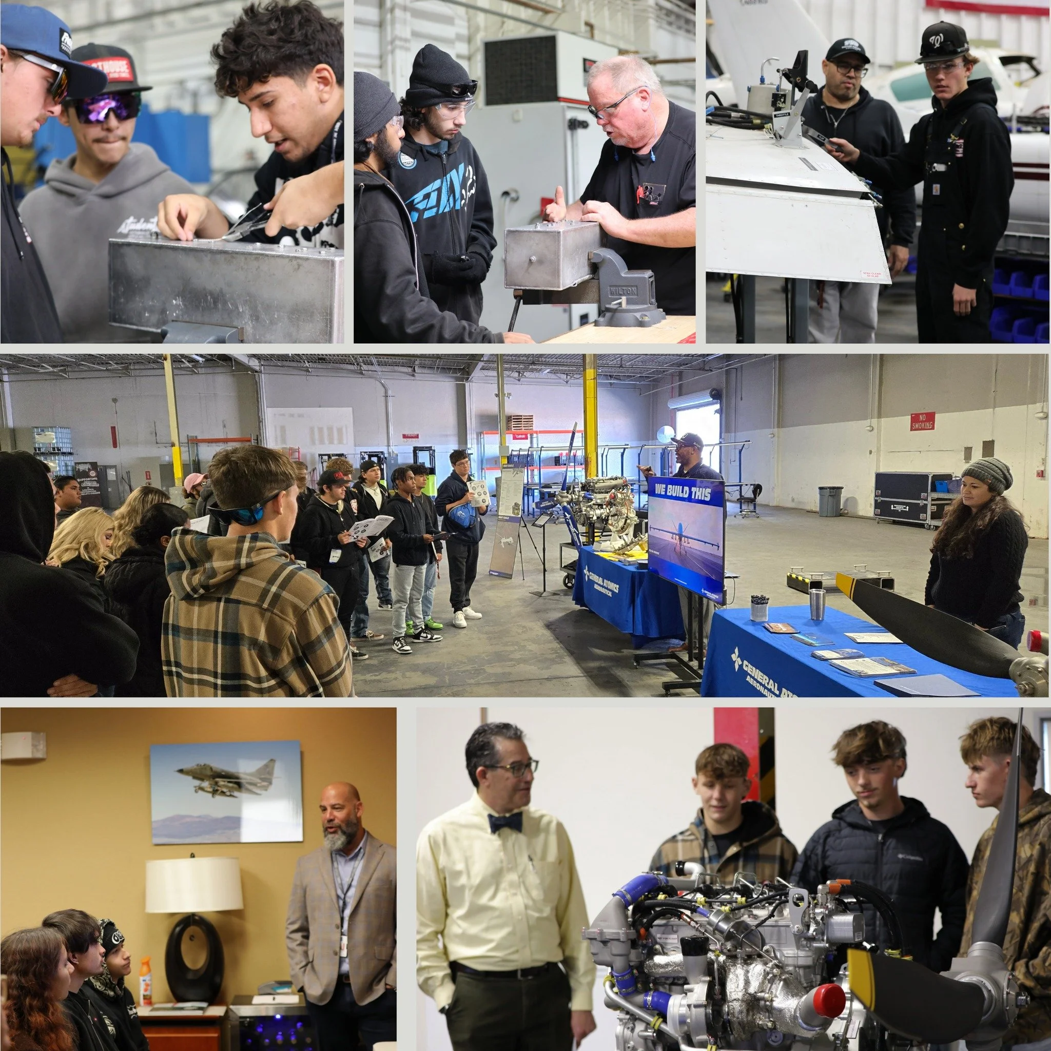 Students from Apple Valley, Lucerne Valley, Silver Valley, and Victor Valley High Schools had an incredible day at SCLA!
They dove into Aerospace &amp; Aviation careers with General Atomics, explored VVC&rsquo;s Aviation Program, and even learned abo