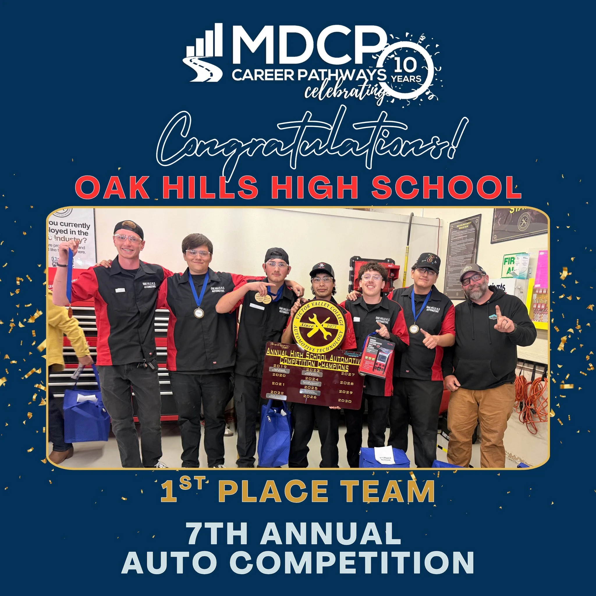Auto students from across the region put their skills to the test at the MDCP 7th Annual Auto Competition! Competitors tackled challenges in brakes, wheel torque, engine part identification, electrical circuit building, and tire mount &amp; dismount.