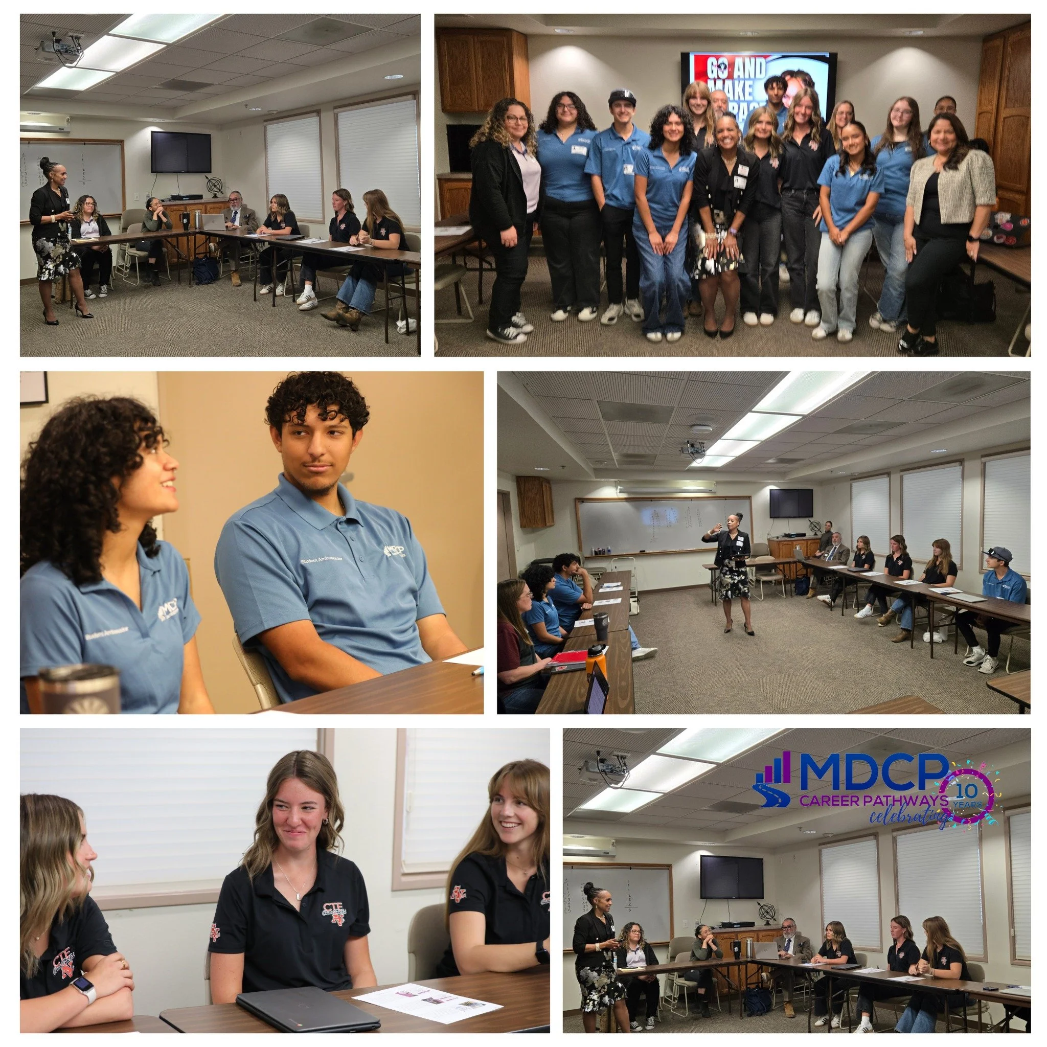 CTE Student Ambassadors gathered for their final meeting of the school year at an inspiring Leadership Summit! 
Current and newly selected ambassadors came together to collaborate, reflect on this year&rsquo;s experiences, and share ideas for the upc