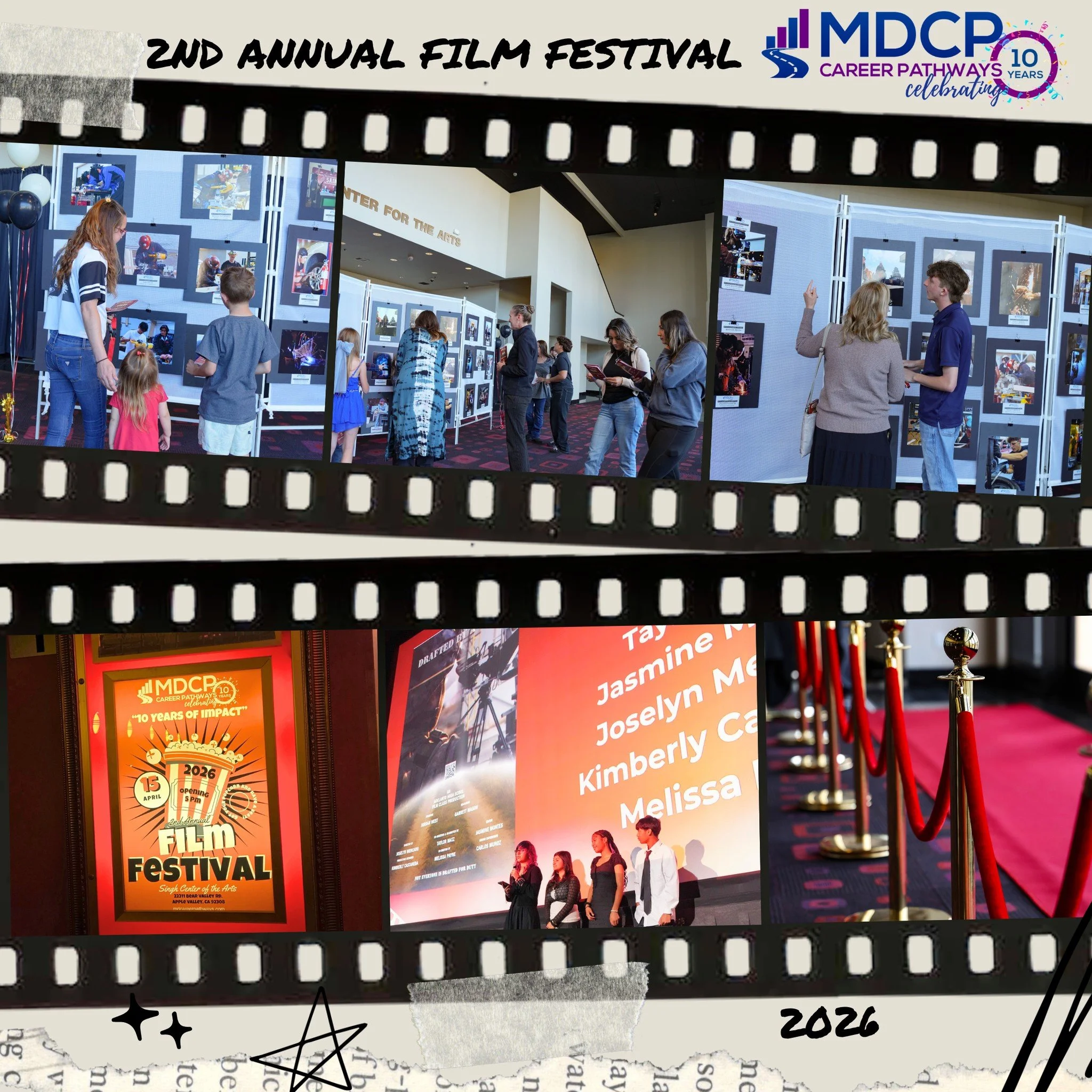 🎬 2nd Annual MDCP Film Festival

Students from the Competitive Capture and Creative Film Competitions saw their hard work come to life on the big screen, while our talented photography students proudly showcased their work to peers, families, facult