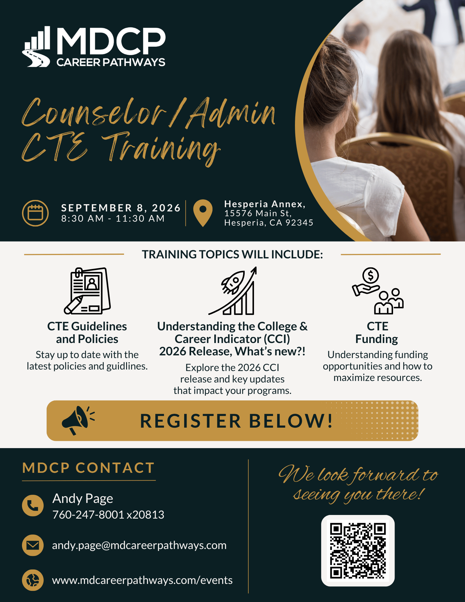 MDCP Counselor/Admin CTE Training