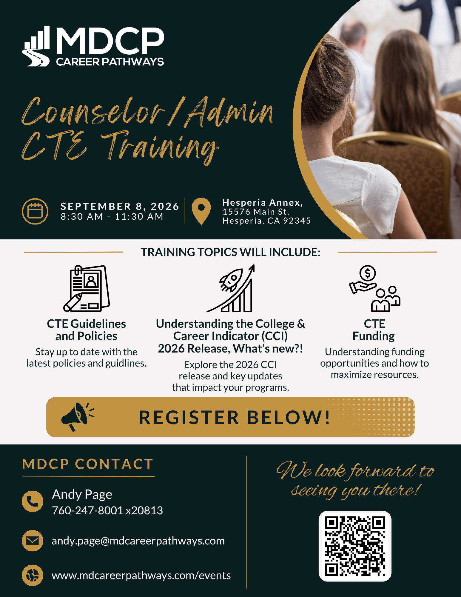 MDCP Counselor/Admin CTE Training
