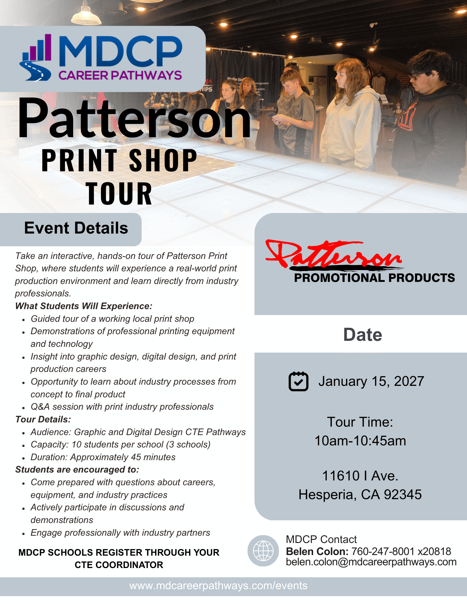 Patterson print shop tour 