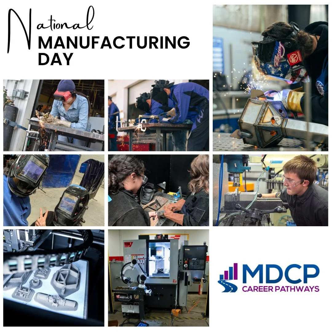 Today, we celebrate the CTE programs within MDCP that are preparing students for the future of manufacturing! Through hands-on learning, students are developing real-world skills in areas such as engineering, welding, machining, and advanced manufact