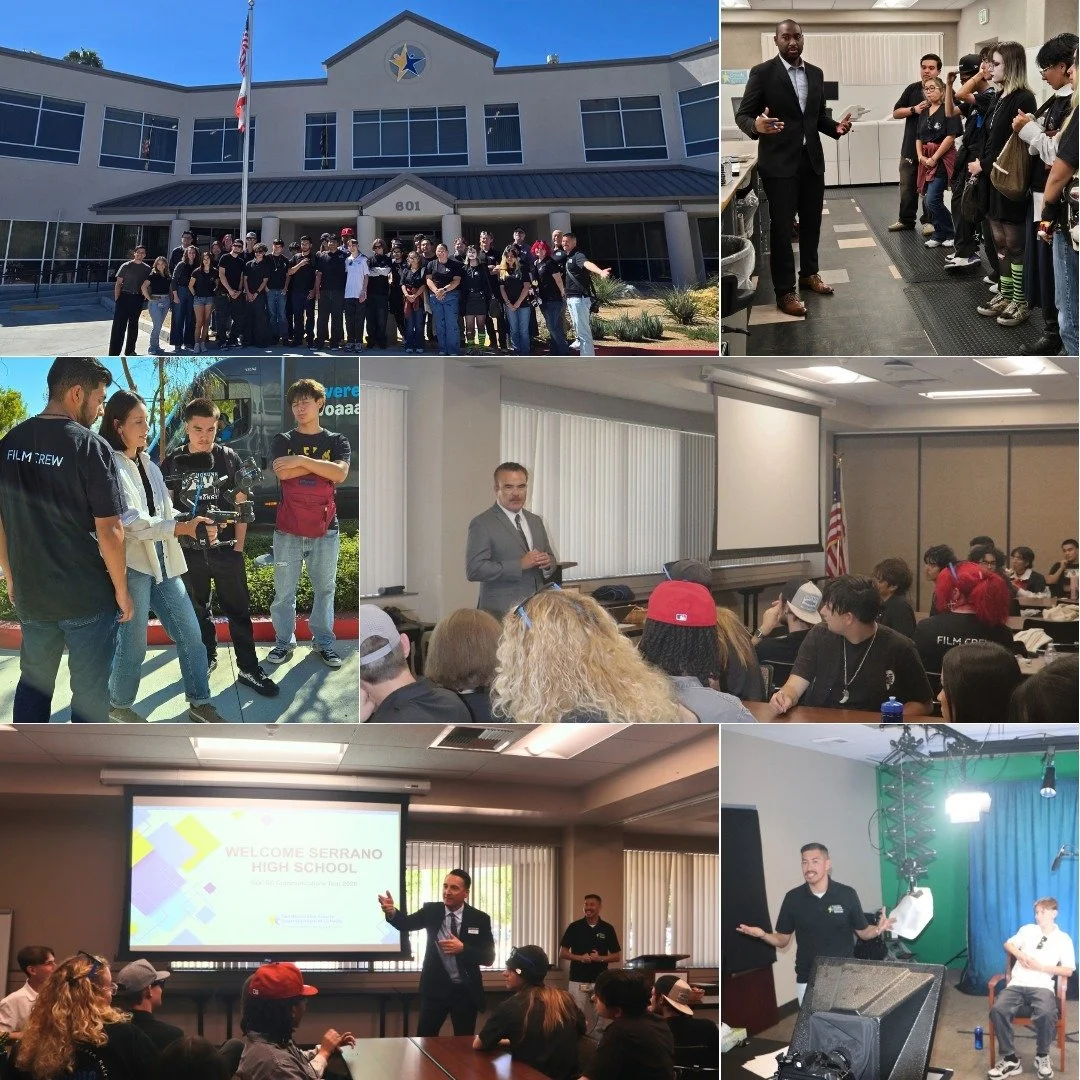 MDCP students had the opportunity to explore the creative world of communications with a behind-the-scenes tour of the San Bernardino County Superintendent of Schools Communications Department! Students saw how professionals turn ideas into powerful 