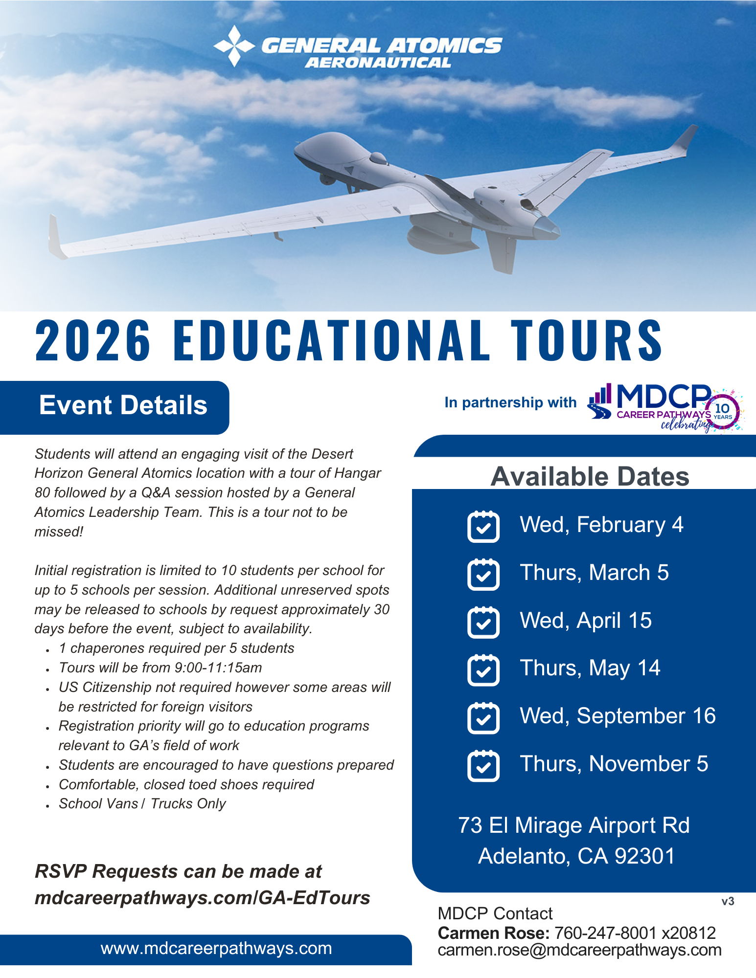 General Atomics Educational Tour - March 2026