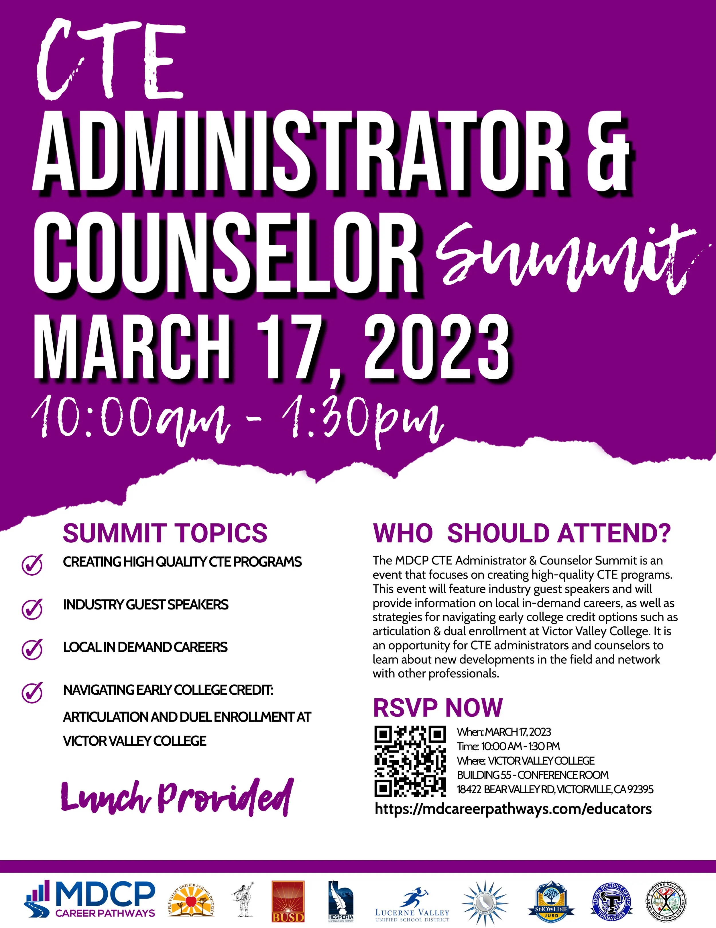 Admin & Counselor Training — Mountain Desert Career Pathways