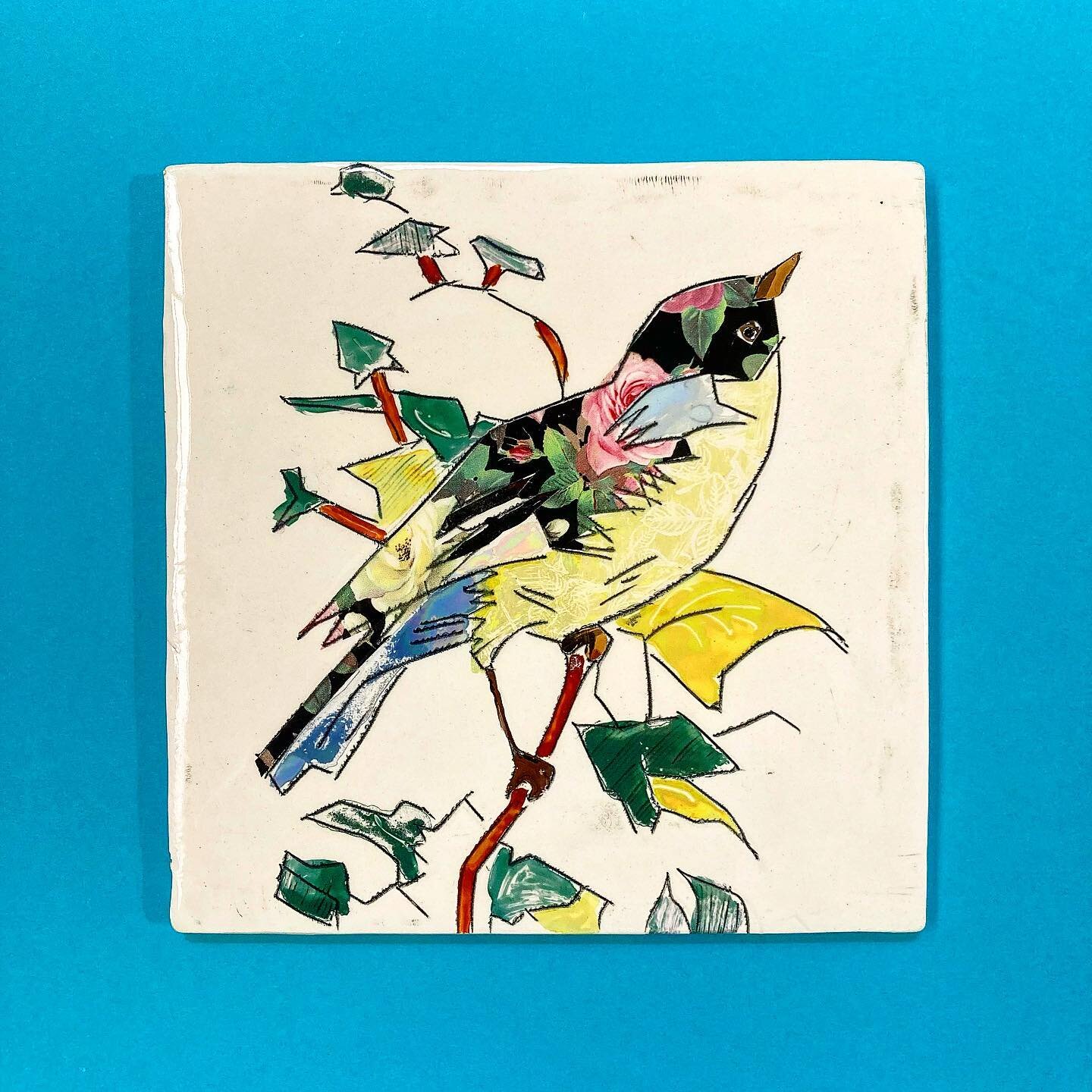 #bird #heart #pig #cat #collage #cow #gold #art #design #craft #willowwarbler #ceramic #tiles #handmade #handpainted #unique #original #available @manchestercraft and #etsy #studiopottery #instacraft #crafted #uk #manchester