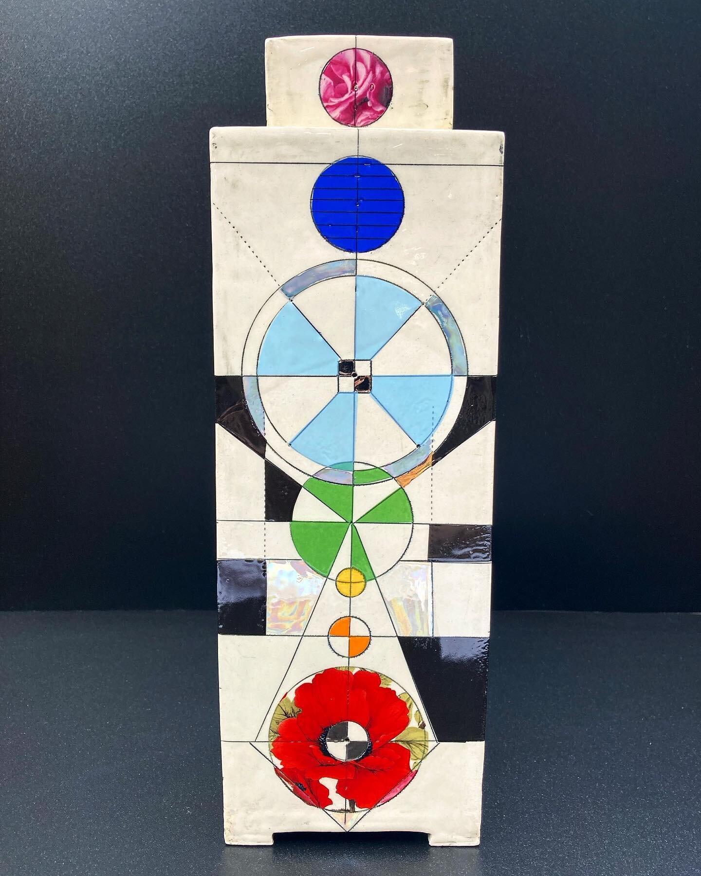 #chakra #vase #chakras #heartchakra #ceramic #geometric #design #art #craft #bowl #tile #porcelain #landscapeart #available @manchestercraft #yoga #yogic #energy #lustre #gold #geometricart