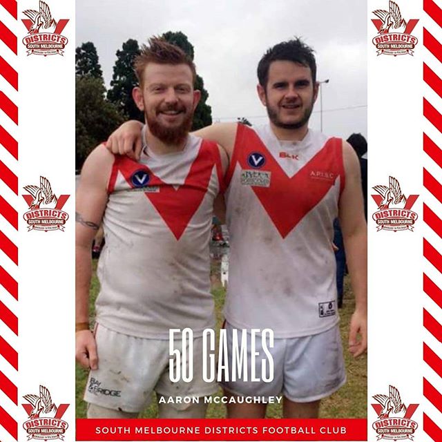 Congratulations to Aaron McCaughley for reaching 50 games with the South Melbourne Districts

In the winter of 2015, South Melbourne was greeted one crisp Saturday by the sight of a curious young Irishman from lurgan in co Armagh. Keen to try his han