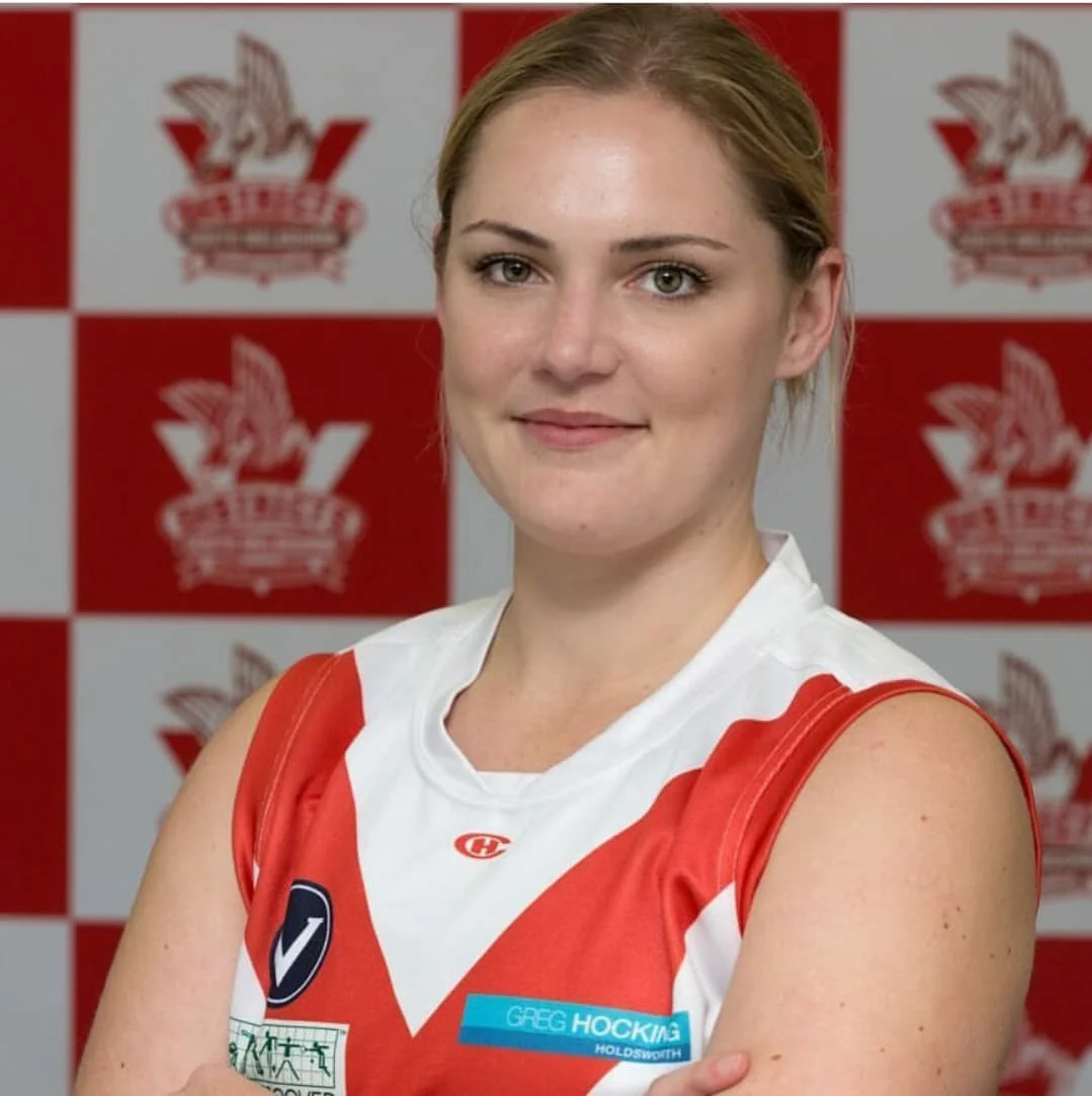 Nikki Joining us in 2018 is our #66 is all the way from Queensland- Nikki. She thought she’d check out the AFLW hype when she touched down in Melbourne. Nikki, our very own ‘wanna-be’ mermaid came to SMDFC through the skills academy and has discovered her place on the oval at half-forward. When asked her biggest sporting achievement Nikki didn’t hesitate in saying “winning our first practice match as the Bloods”- I have no doubt she’d add the 2019 season to that achievement file now!