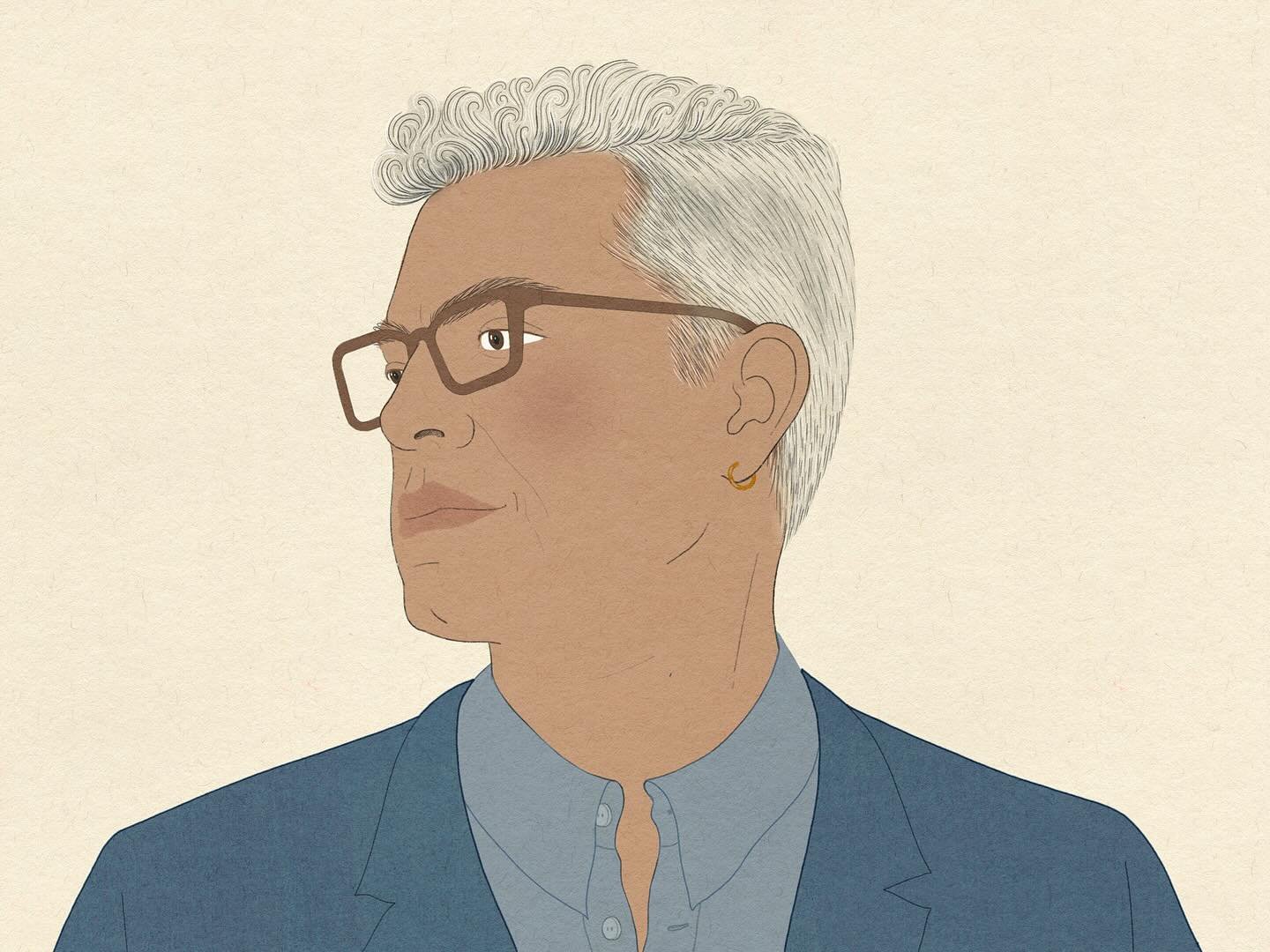 A portrait I created of @amitavawriter for @tricyclemag , accompanying his conversation with @anntashislater on grief, and the transformative power of storytelling.

In their discussion, Kumar reflects on his father&rsquo;s passing, and how art serve
