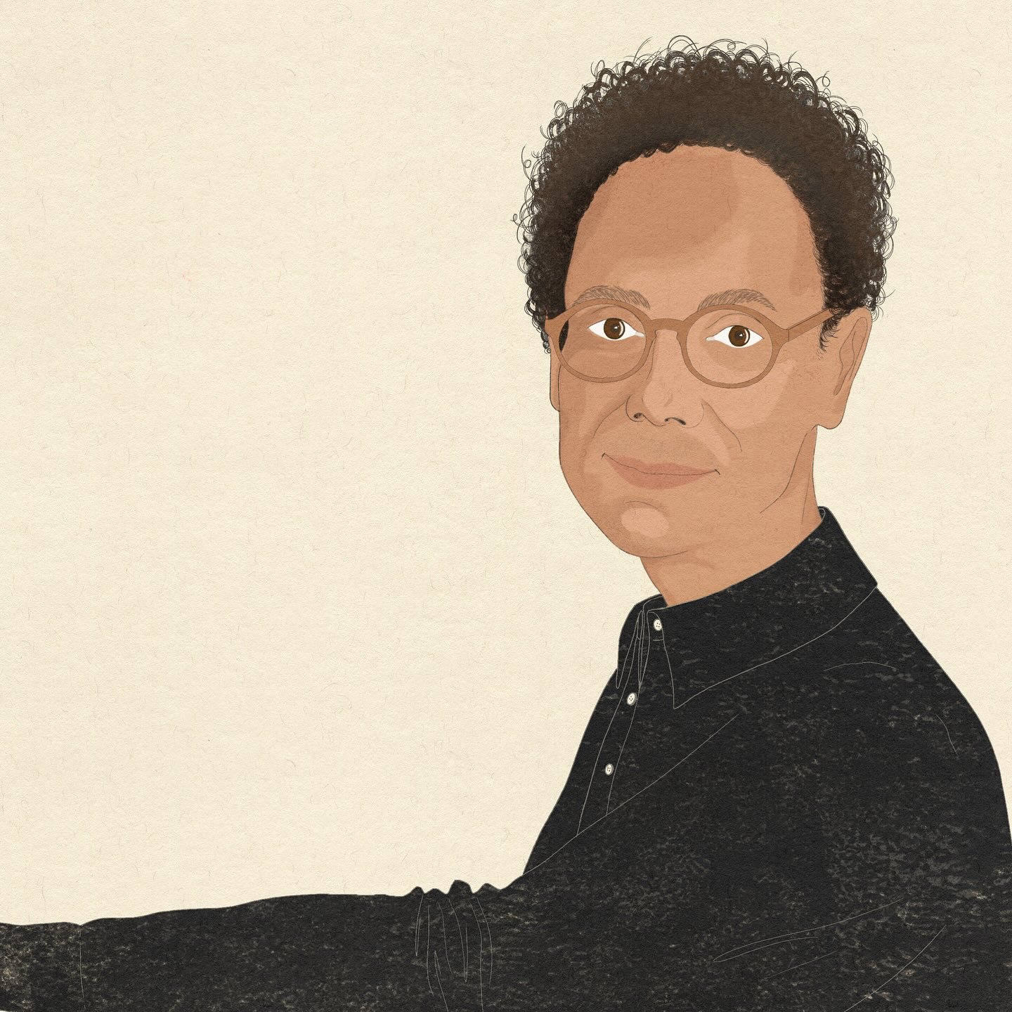 Always a pleasure to draw author portraits, here&rsquo;s one of @malcolmgladwell for @tricyclemag to accompany an interview by @anntashislater ⭐️

&ldquo;I think of the bardo as an in-between place, but also as a place of possibility.&rdquo;

He refl