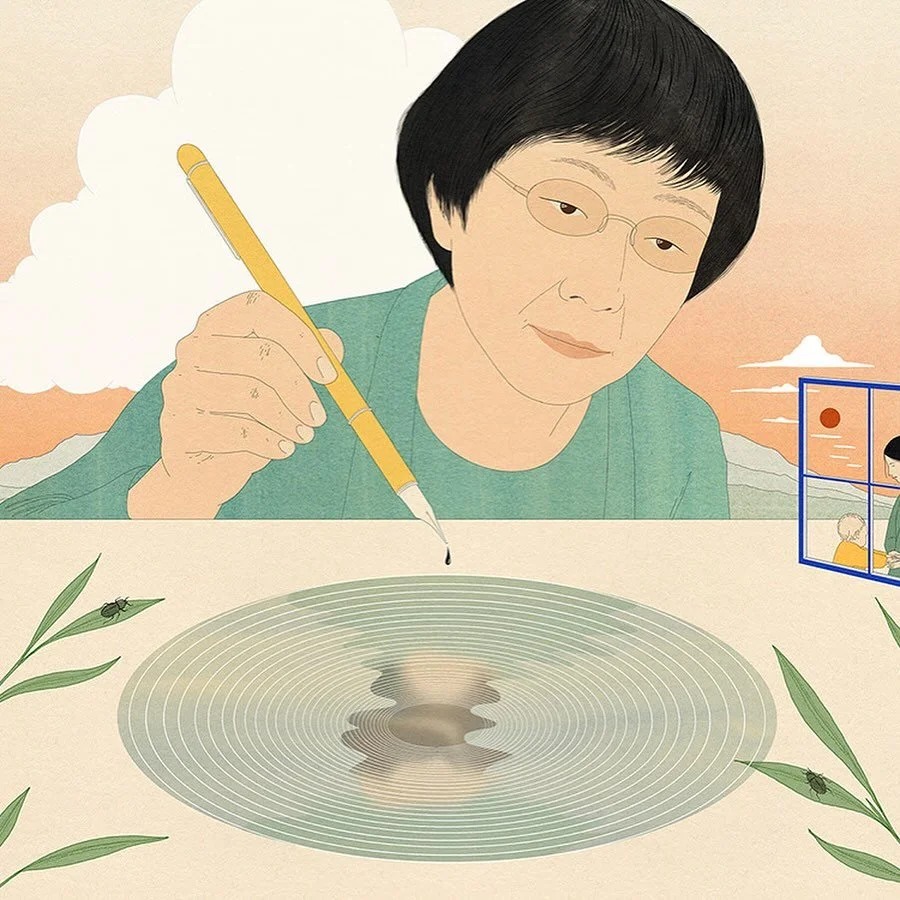 Since returning from maternity leave, the past six months have brought a wide mix of work across publishing and I’ve put a few new pieces up on my website, from book covers, portraits, and editorial commissions. 
This illustration, ‘Into