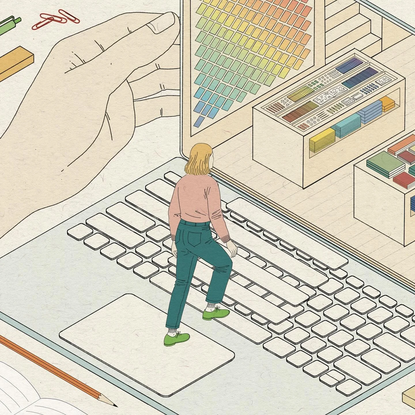 Postcard from Tokyo! Illustration for @ft_weekend accompanying a piece about a self-confessed notebook obsessive exploring stationery heaven at Itoya, Tokyo. This was a dreamy brief to work on, and a nice coincidence that I’ve visited the store