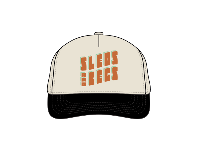 Sleds and Kegs Structured 5 Panel Hat